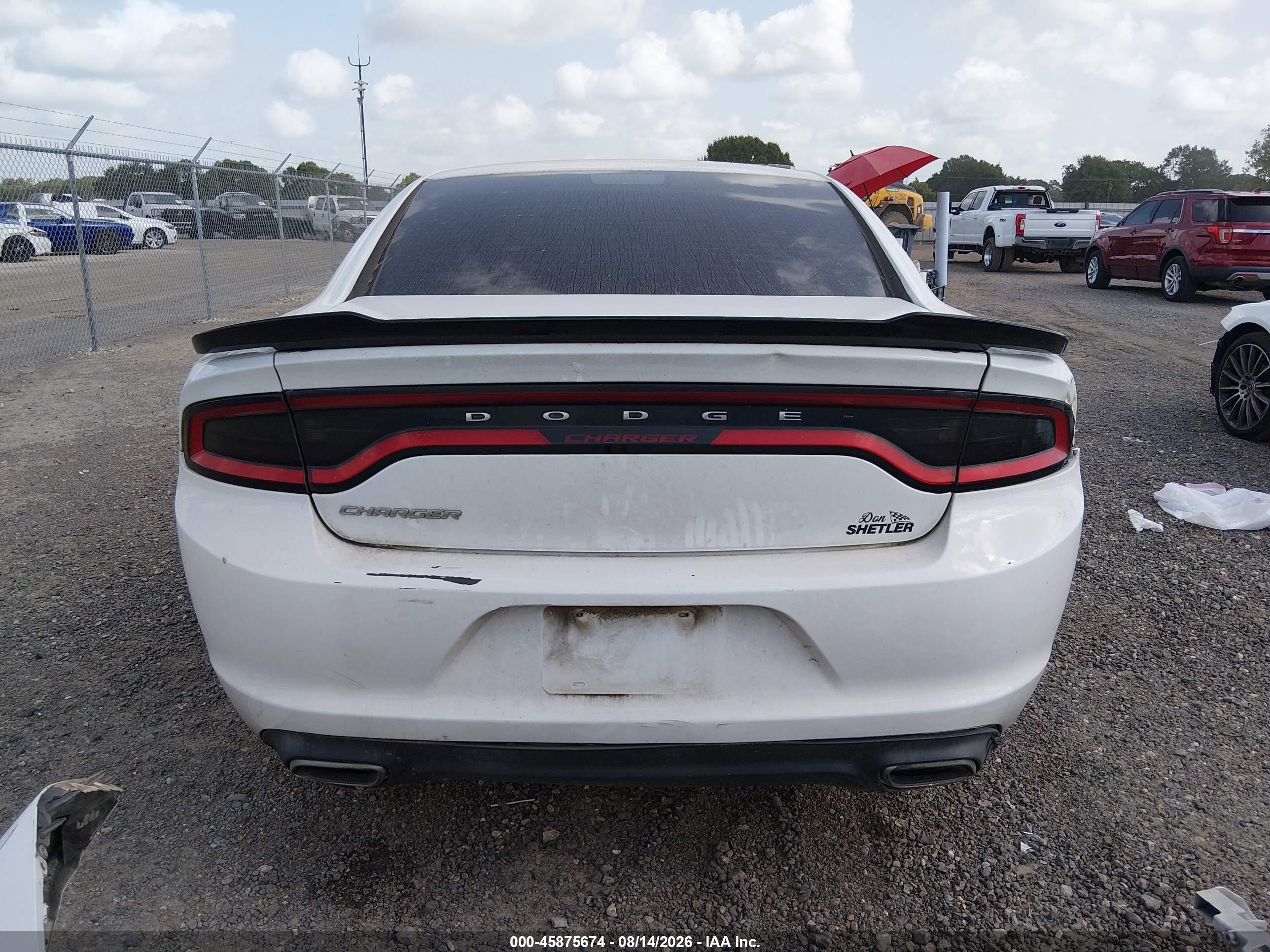 2015 Dodge Charger Se White vin: 2C3CDXBG8FH863478