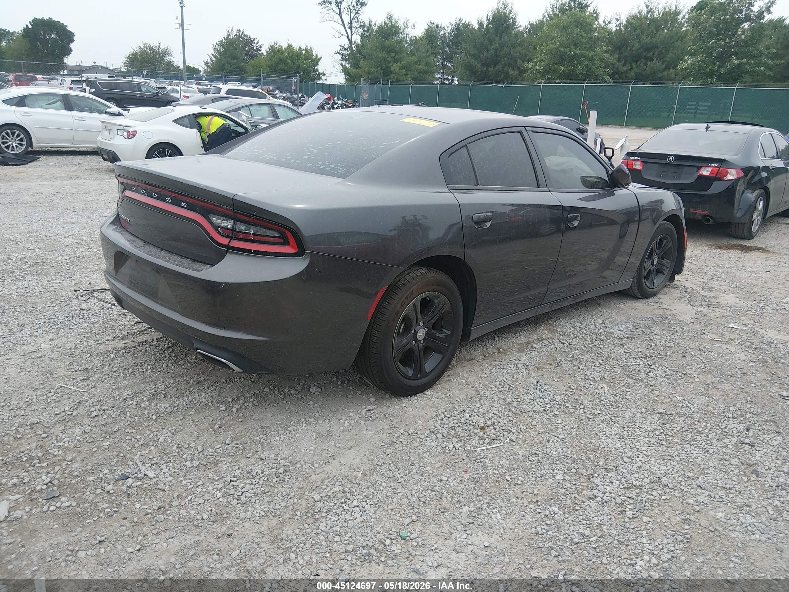 2015 Dodge Charger Se Gray vin: 2C3CDXBG8FH925476