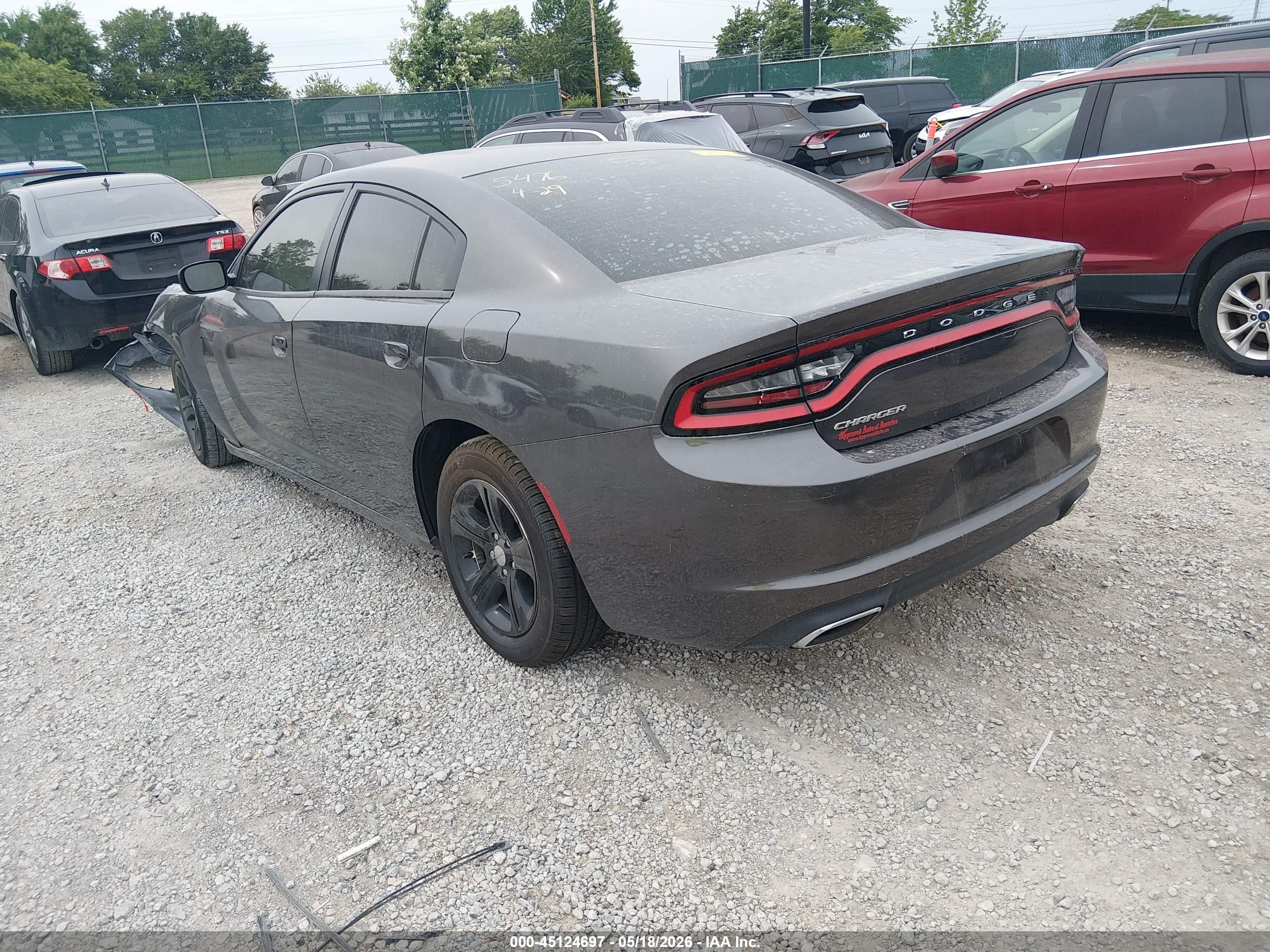 2015 Dodge Charger Se Gray vin: 2C3CDXBG8FH925476