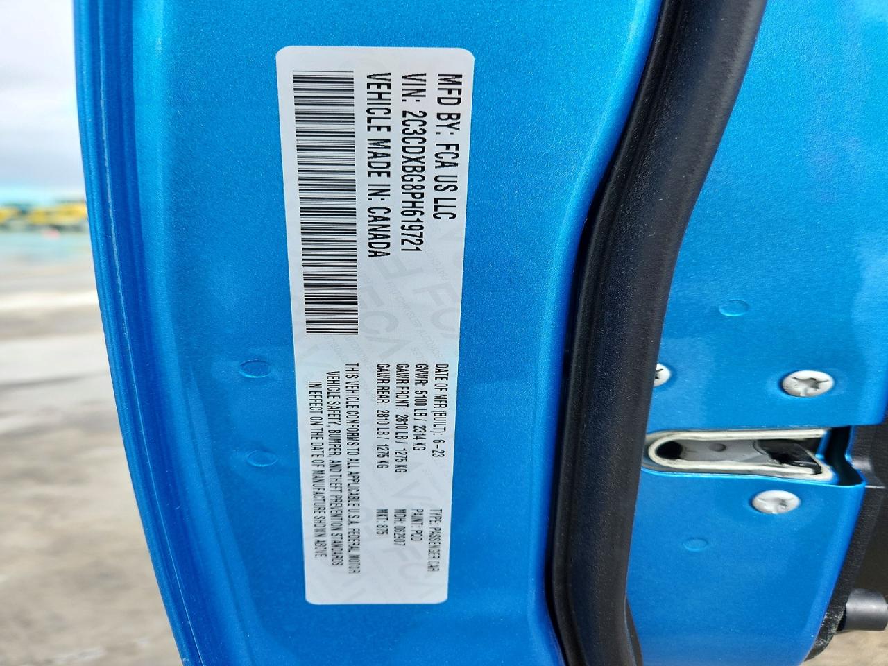 2023 Dodge Charger Sxt Blue vin: 2C3CDXBG8PH619721