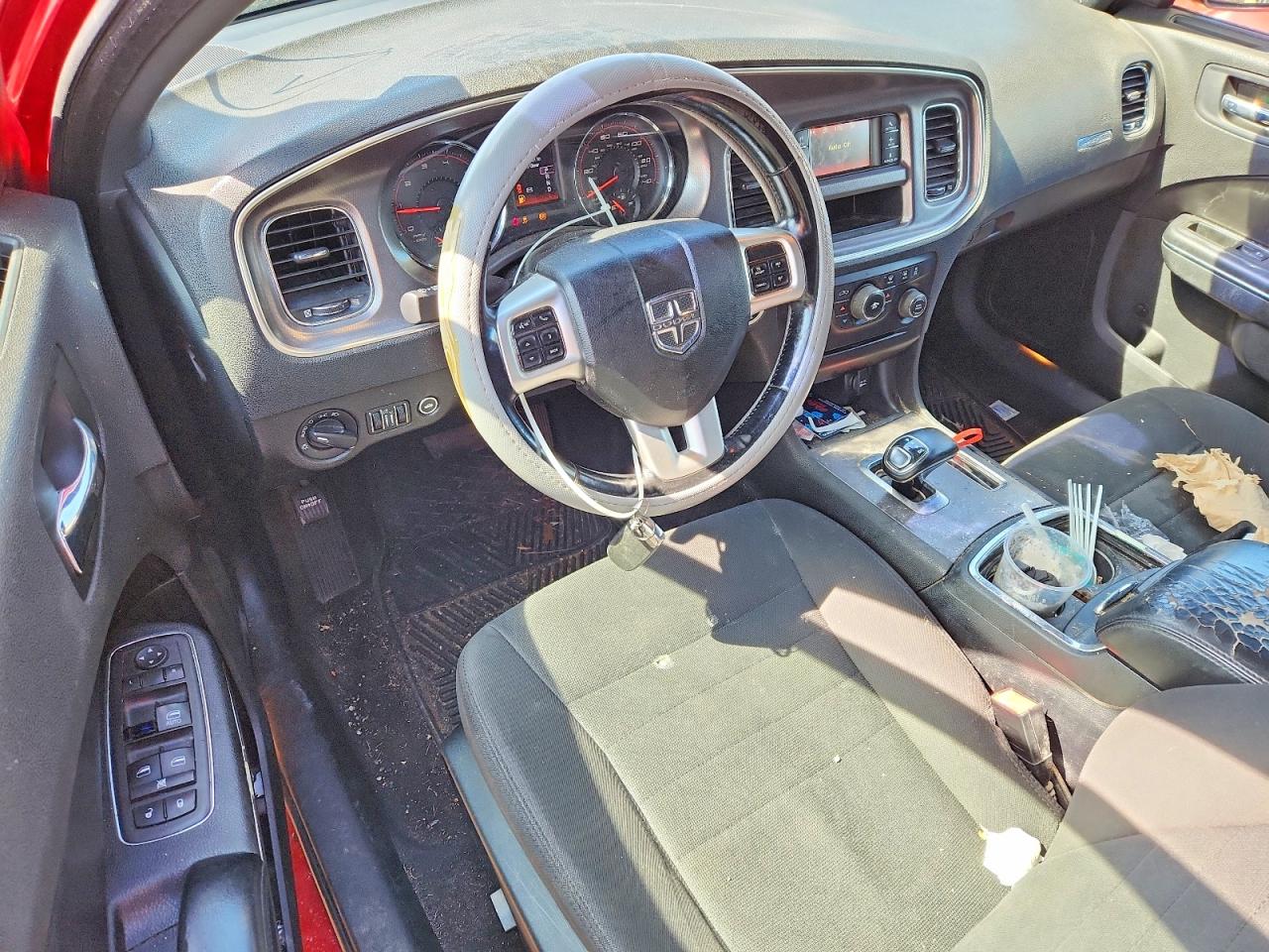 2012 Dodge Charger Se Red vin: 2C3CDXBG9CH187859