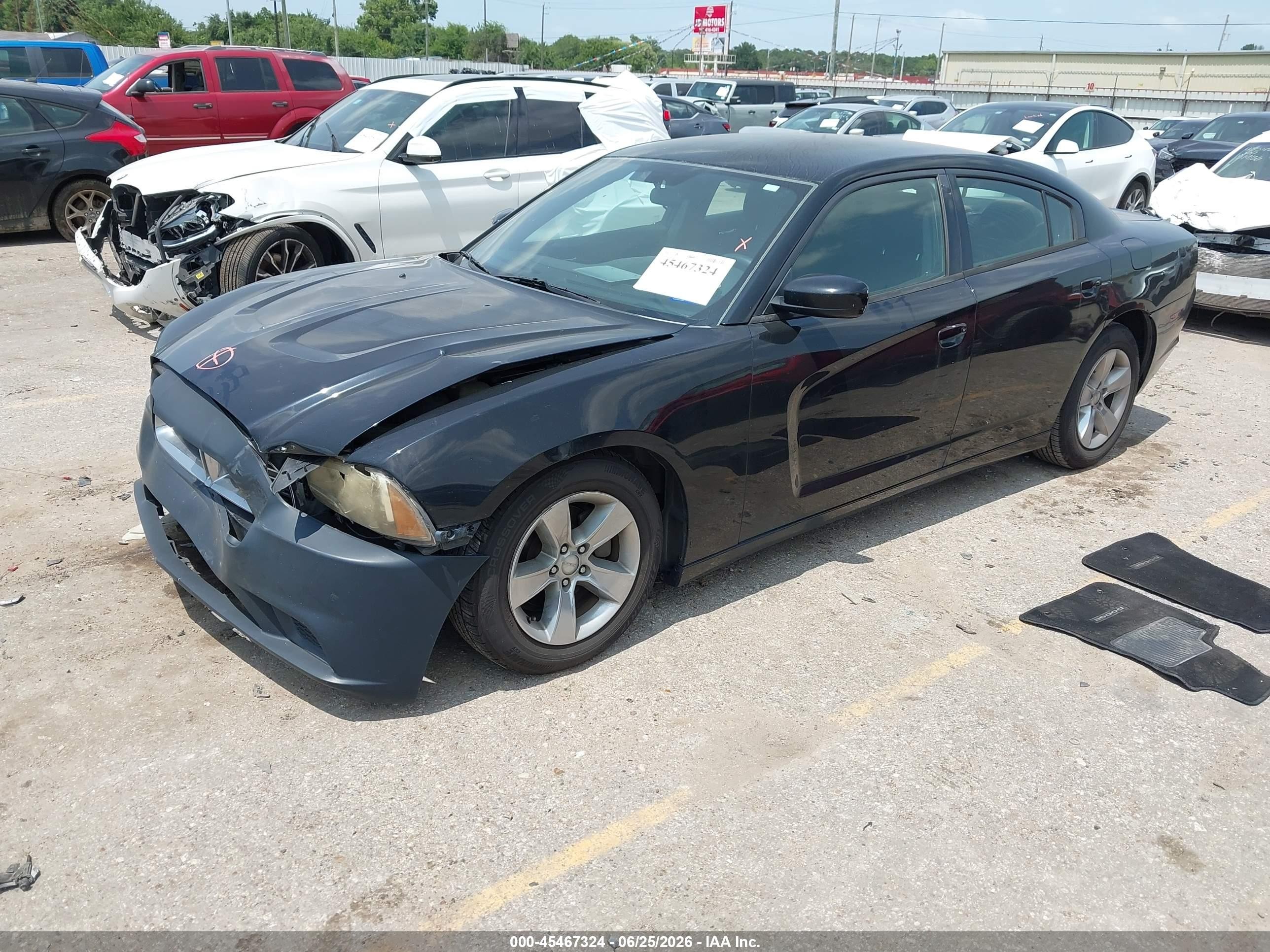 2012 Dodge Charger Se Black vin: 2C3CDXBG9CH189658