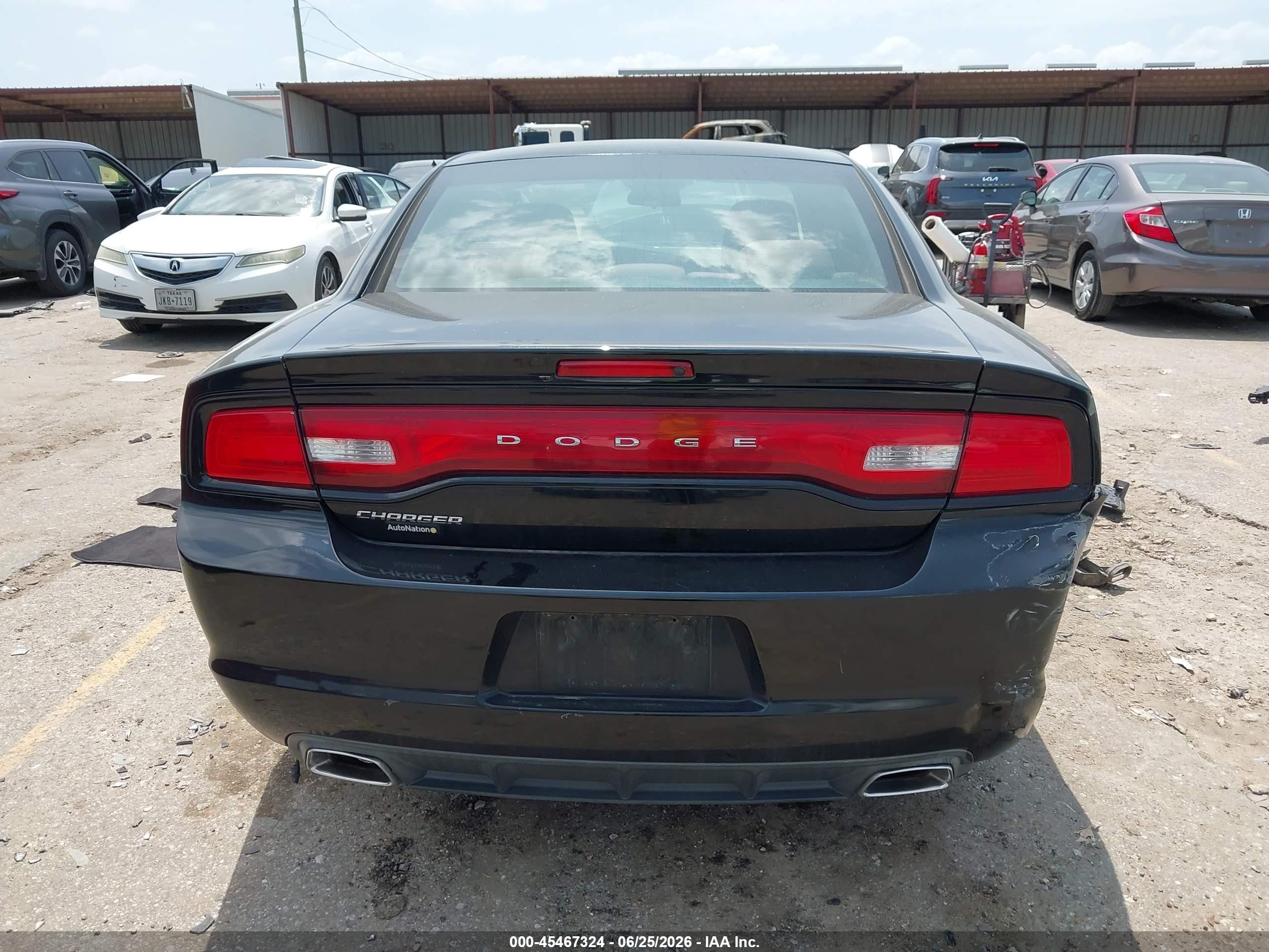 2012 Dodge Charger Se Black vin: 2C3CDXBG9CH189658