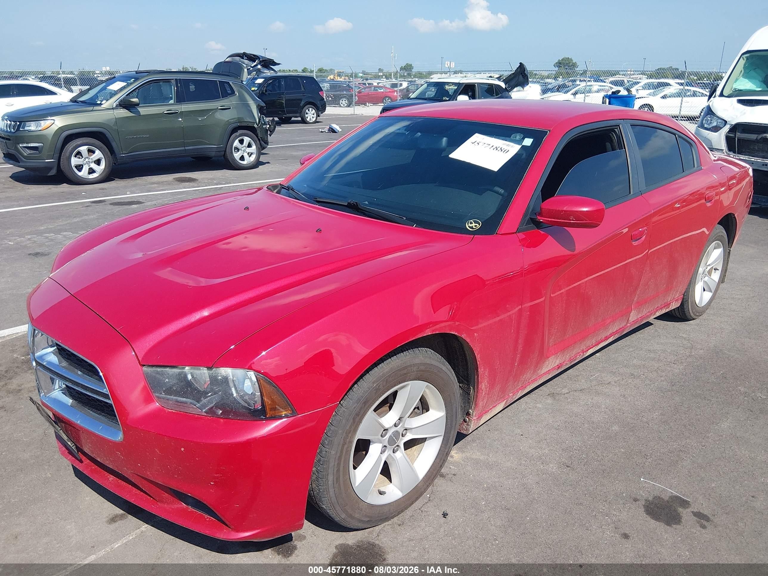 2012 Dodge Charger Se Red vin: 2C3CDXBG9CH260258