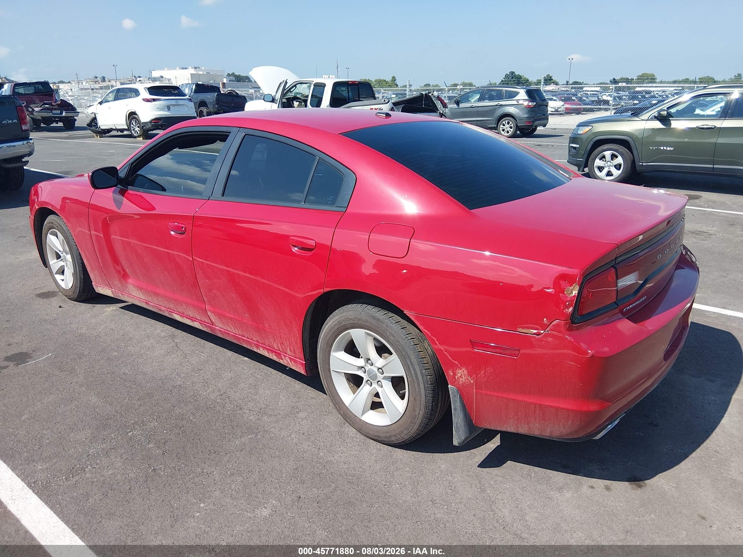 2012 Dodge Charger Se Red vin: 2C3CDXBG9CH260258