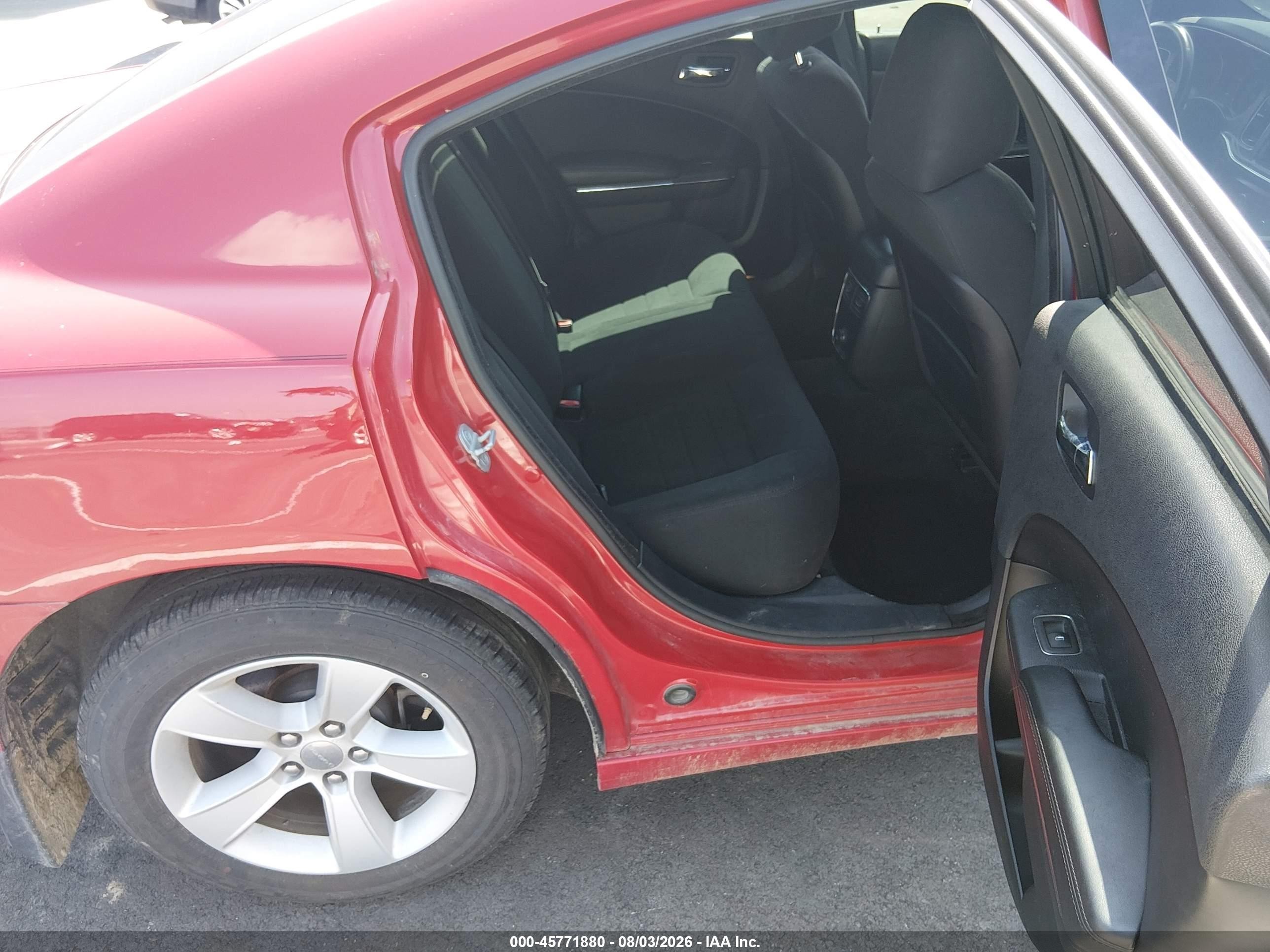 2012 Dodge Charger Se Red vin: 2C3CDXBG9CH260258