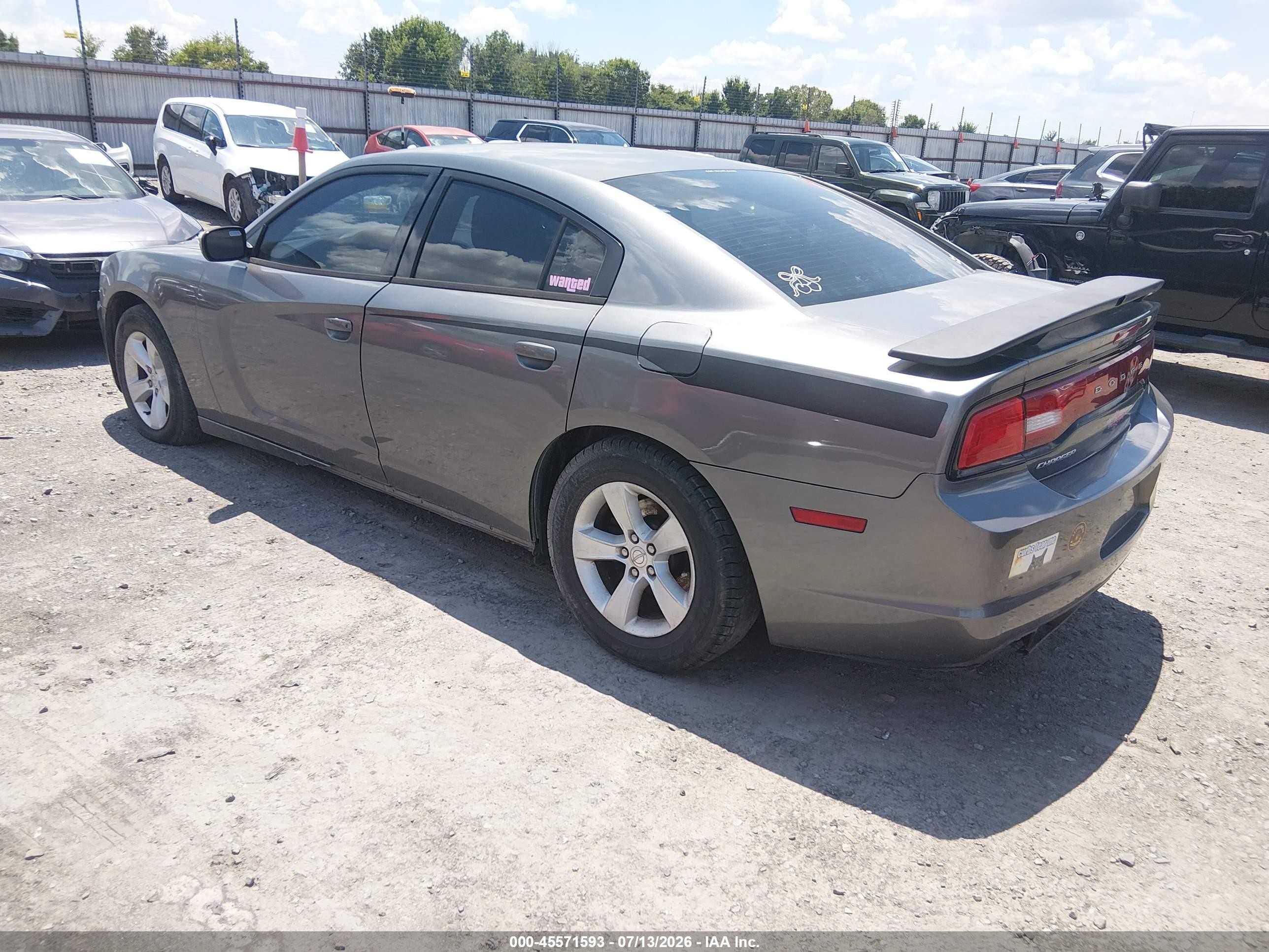 2012 Dodge Charger Se Gray vin: 2C3CDXBG9CH276086