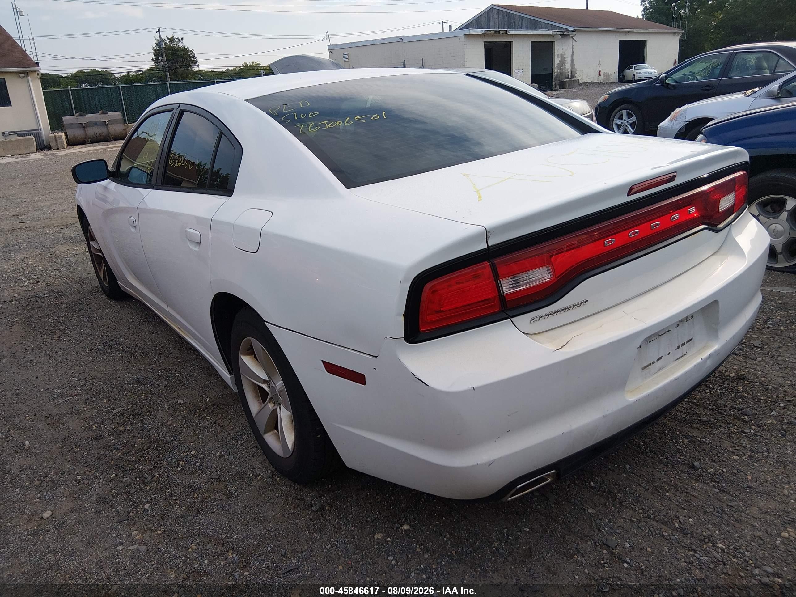 2013 Dodge Charger Se White vin: 2C3CDXBG9DH531398