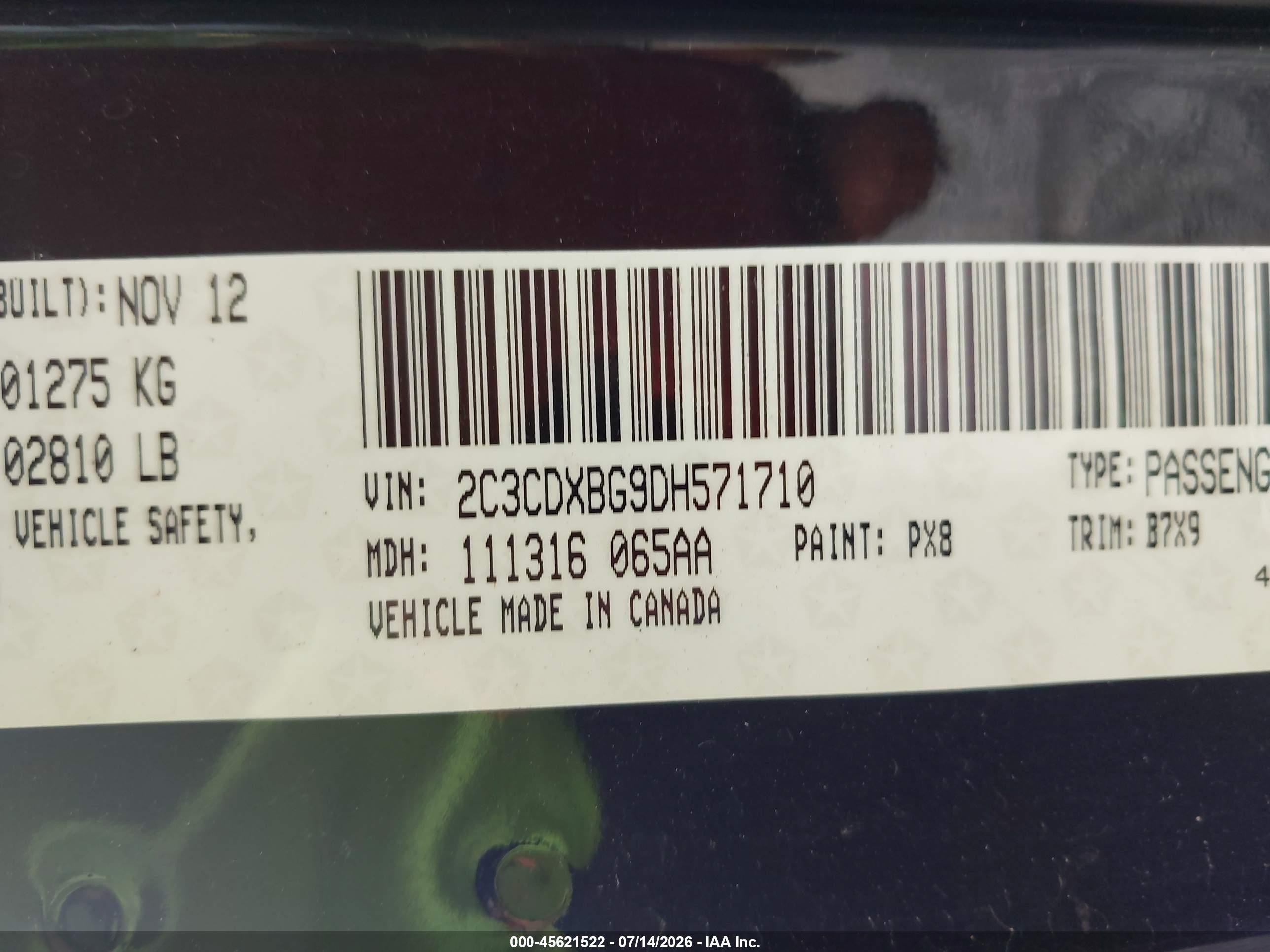 2013 Dodge Charger Se Black vin: 2C3CDXBG9DH571710