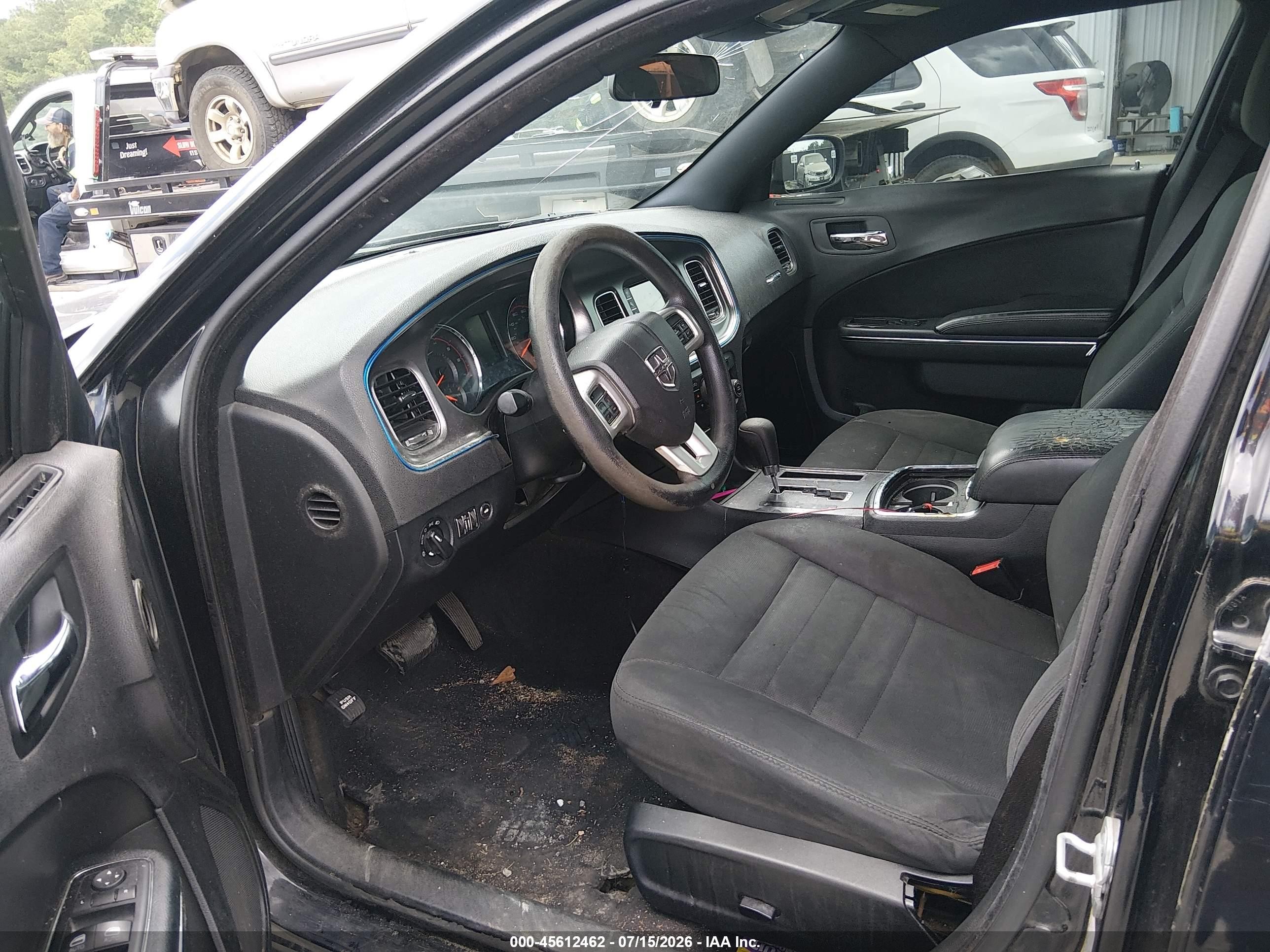 2014 Dodge Charger Se Black vin: 2C3CDXBG9EH130015
