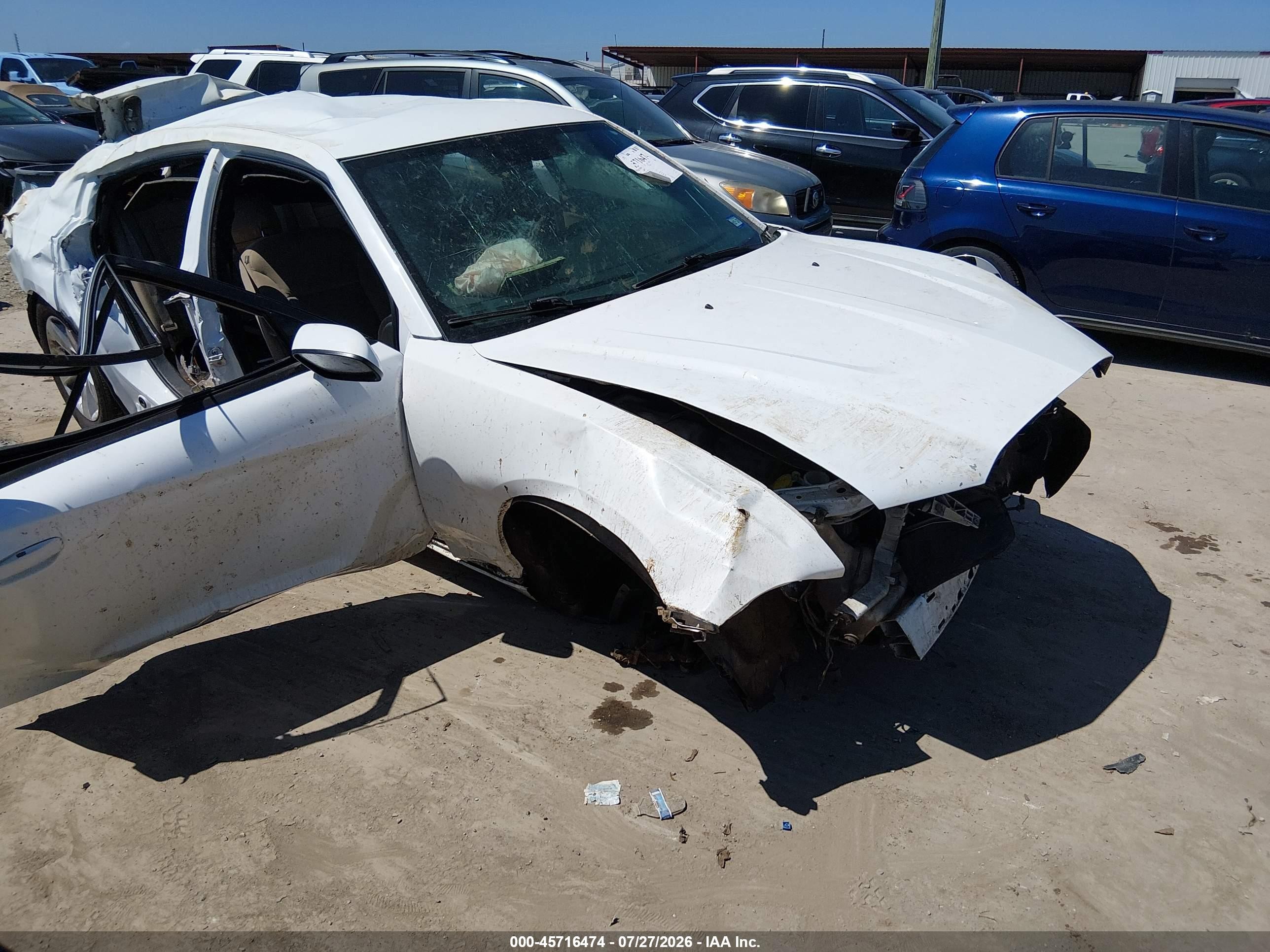 2014 Dodge Charger Se White vin: 2C3CDXBG9EH168618