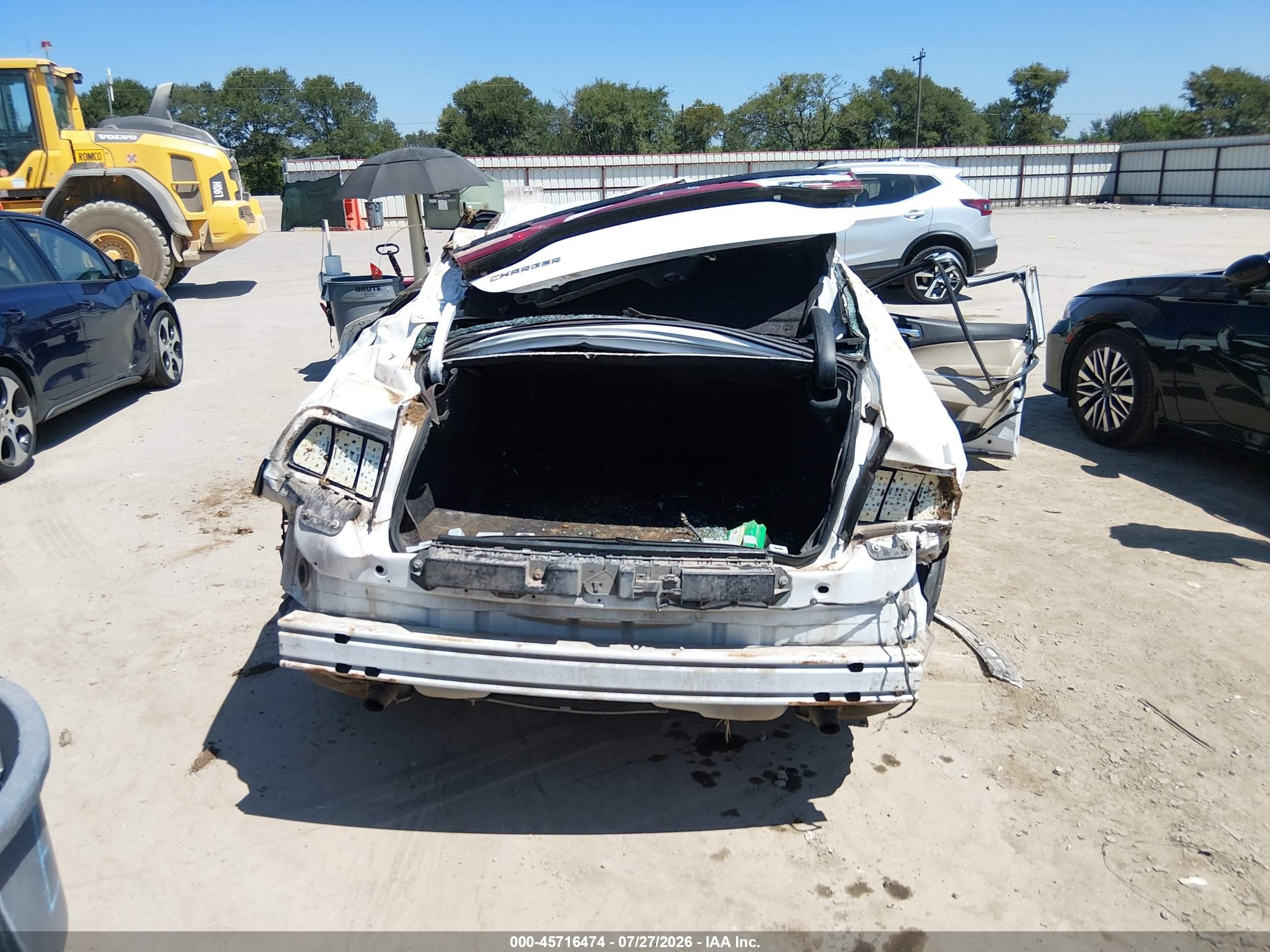 2014 Dodge Charger Se White vin: 2C3CDXBG9EH168618