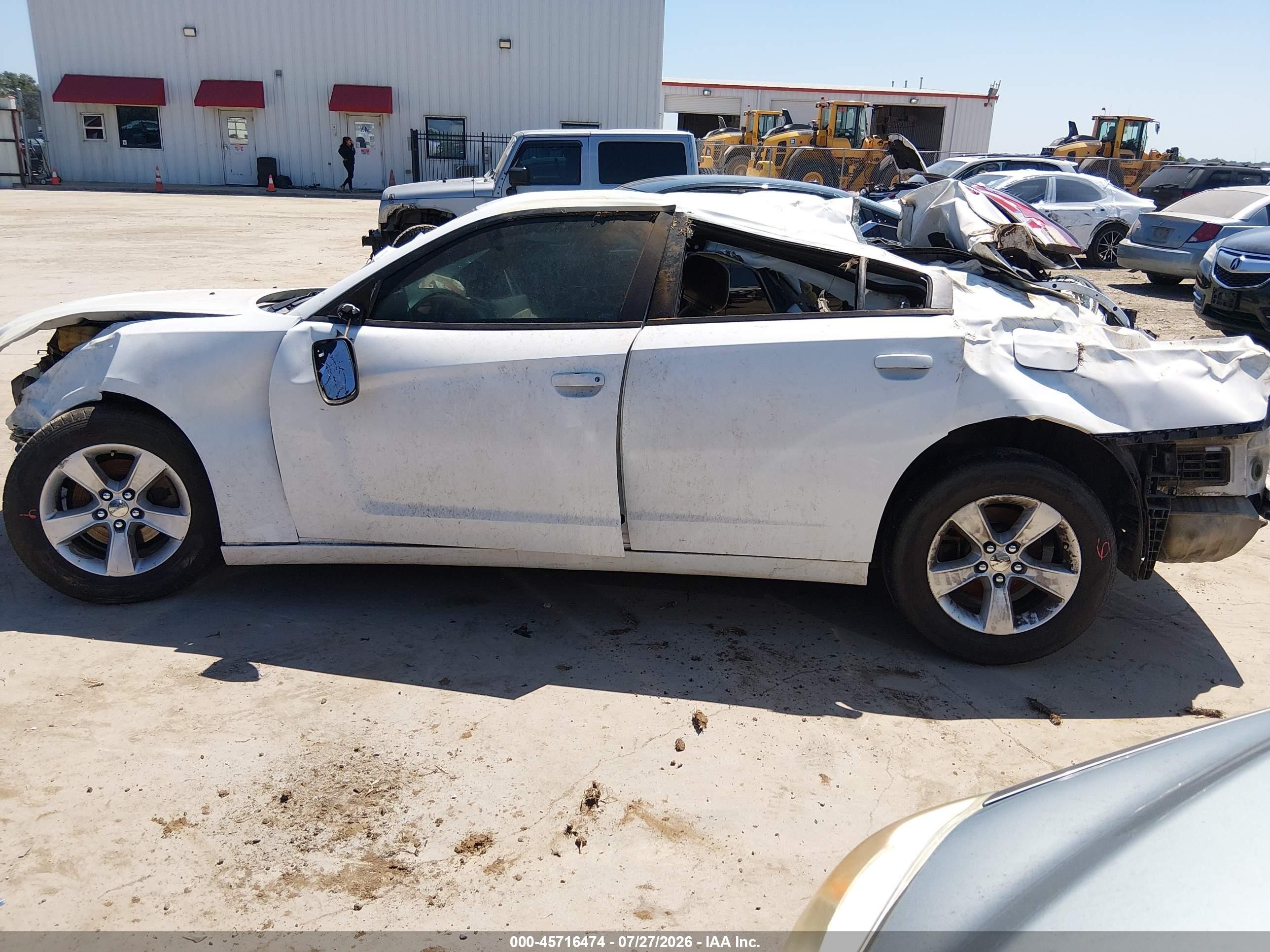 2014 Dodge Charger Se White vin: 2C3CDXBG9EH168618