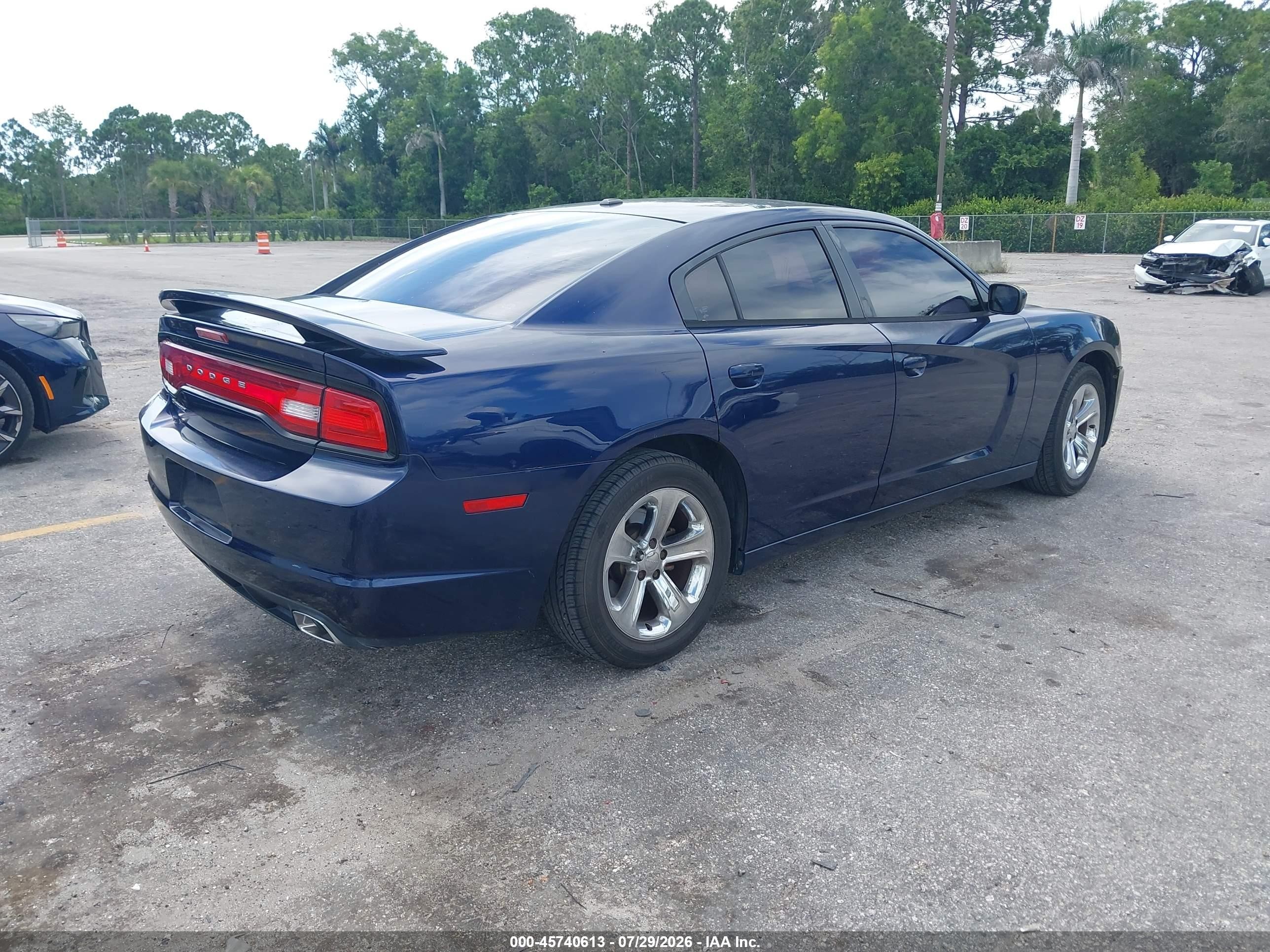 2014 Dodge Charger Se Blue vin: 2C3CDXBG9EH188125
