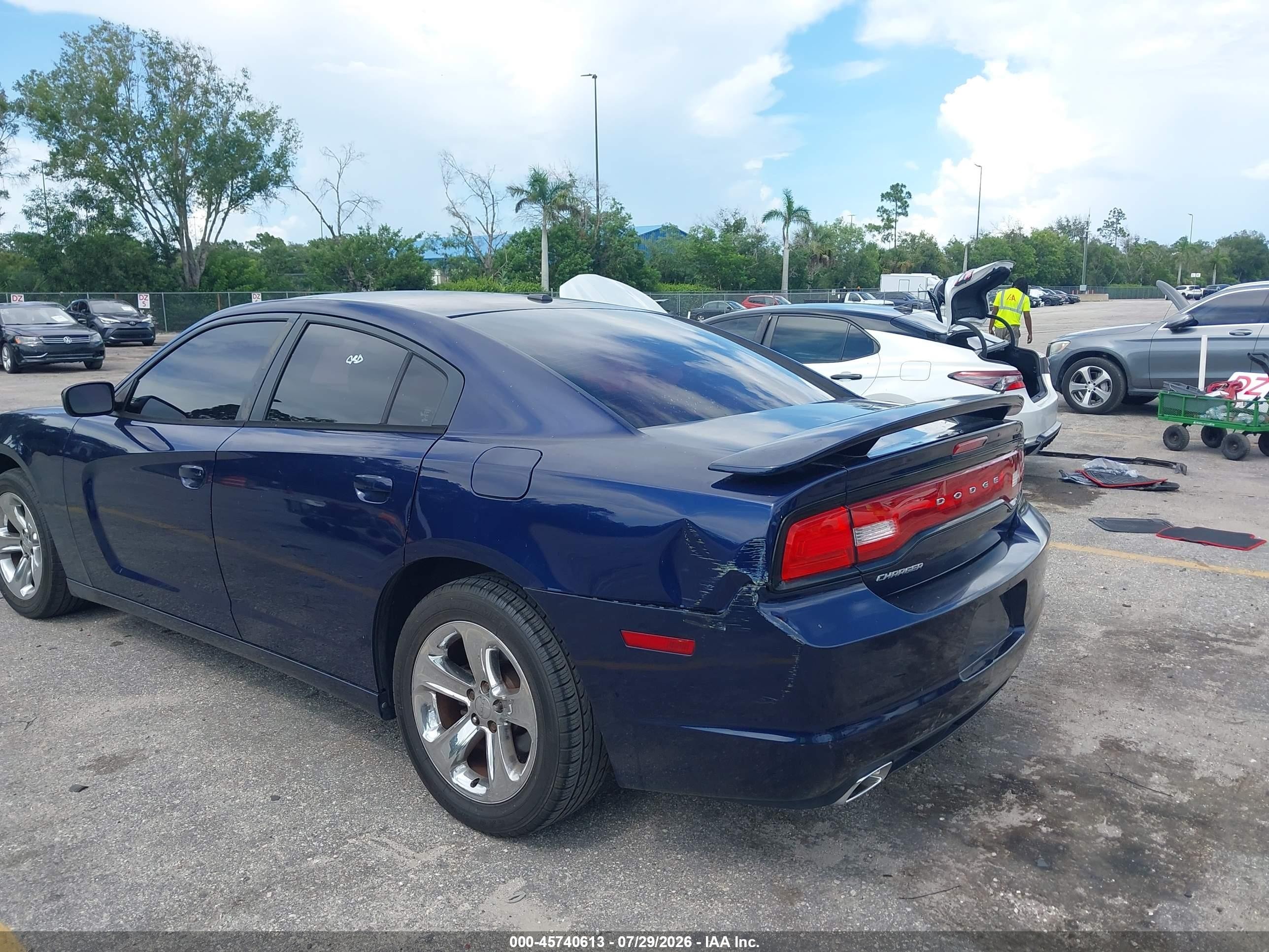 2014 Dodge Charger Se Blue vin: 2C3CDXBG9EH188125