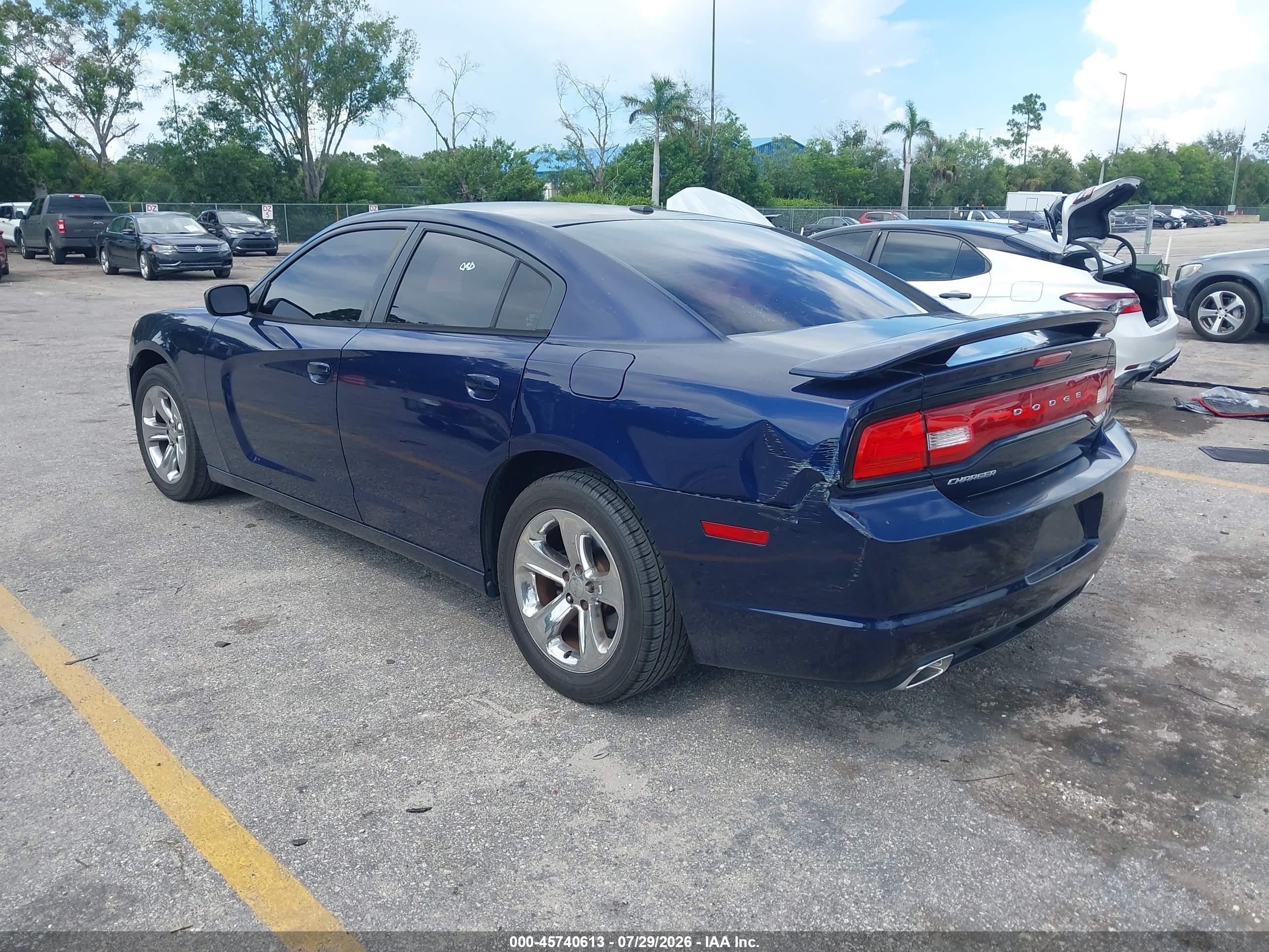 2014 Dodge Charger Se Blue vin: 2C3CDXBG9EH188125