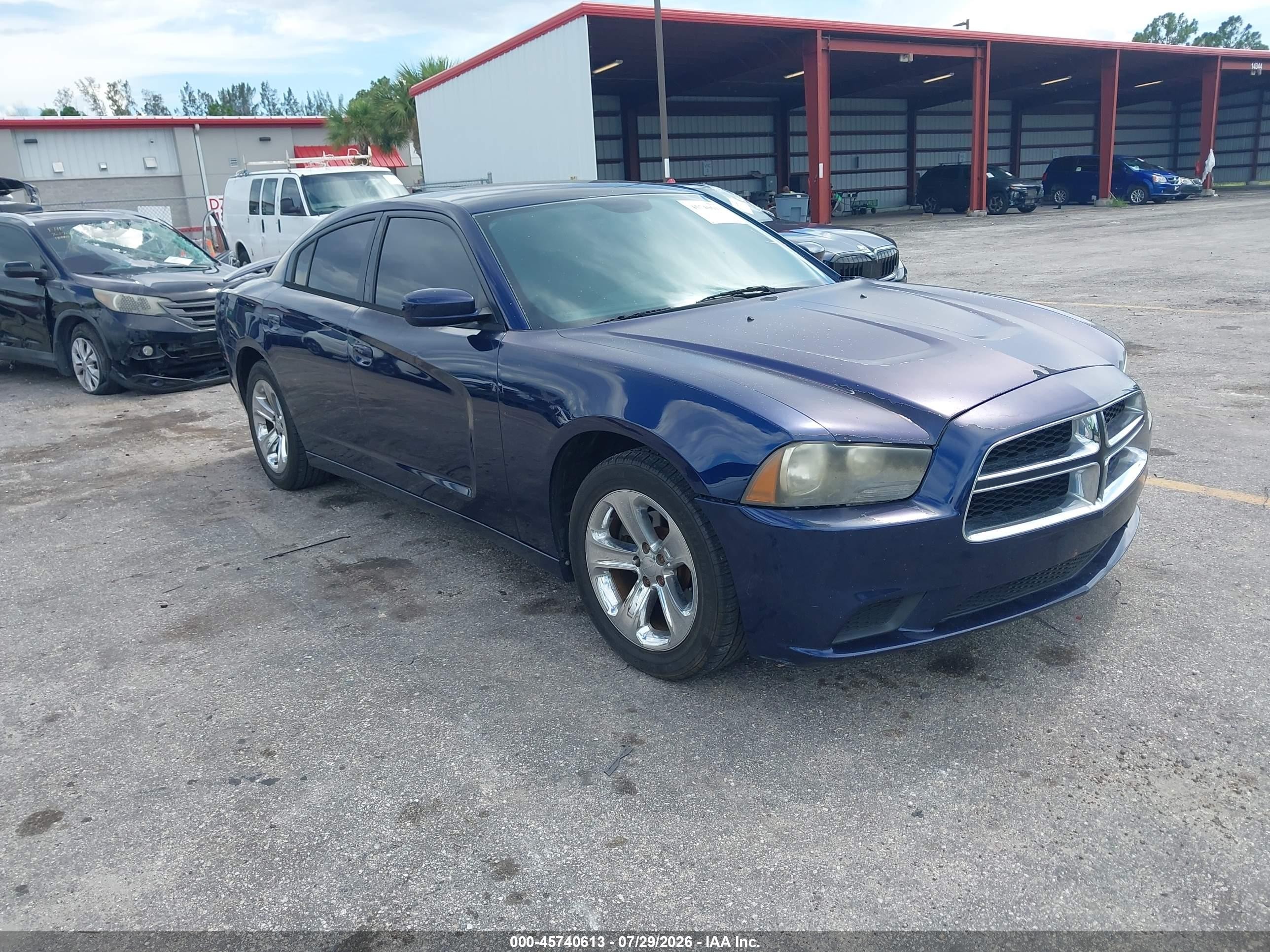 2014 Dodge Charger Se Blue vin: 2C3CDXBG9EH188125