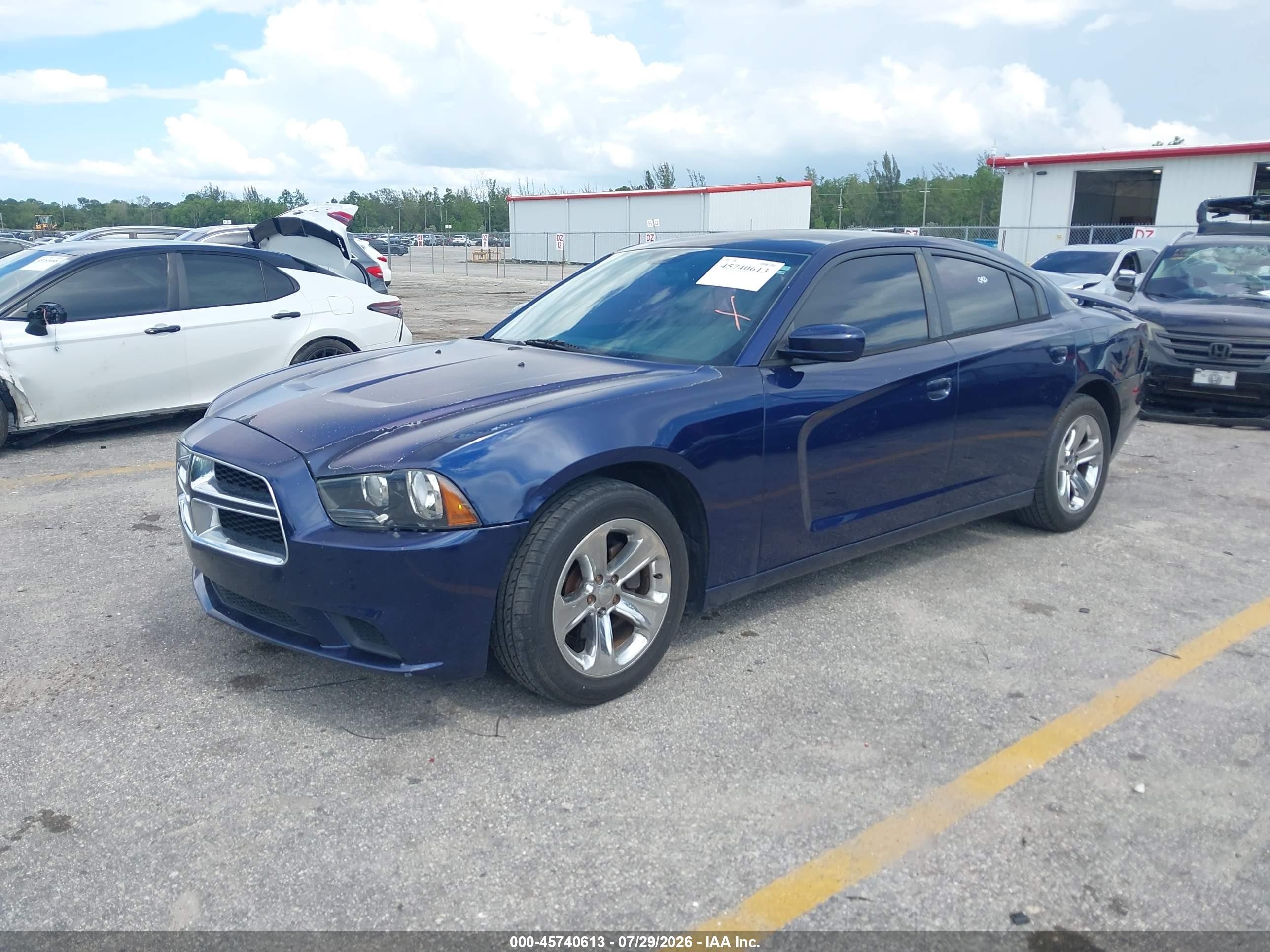 2014 Dodge Charger Se Blue vin: 2C3CDXBG9EH188125