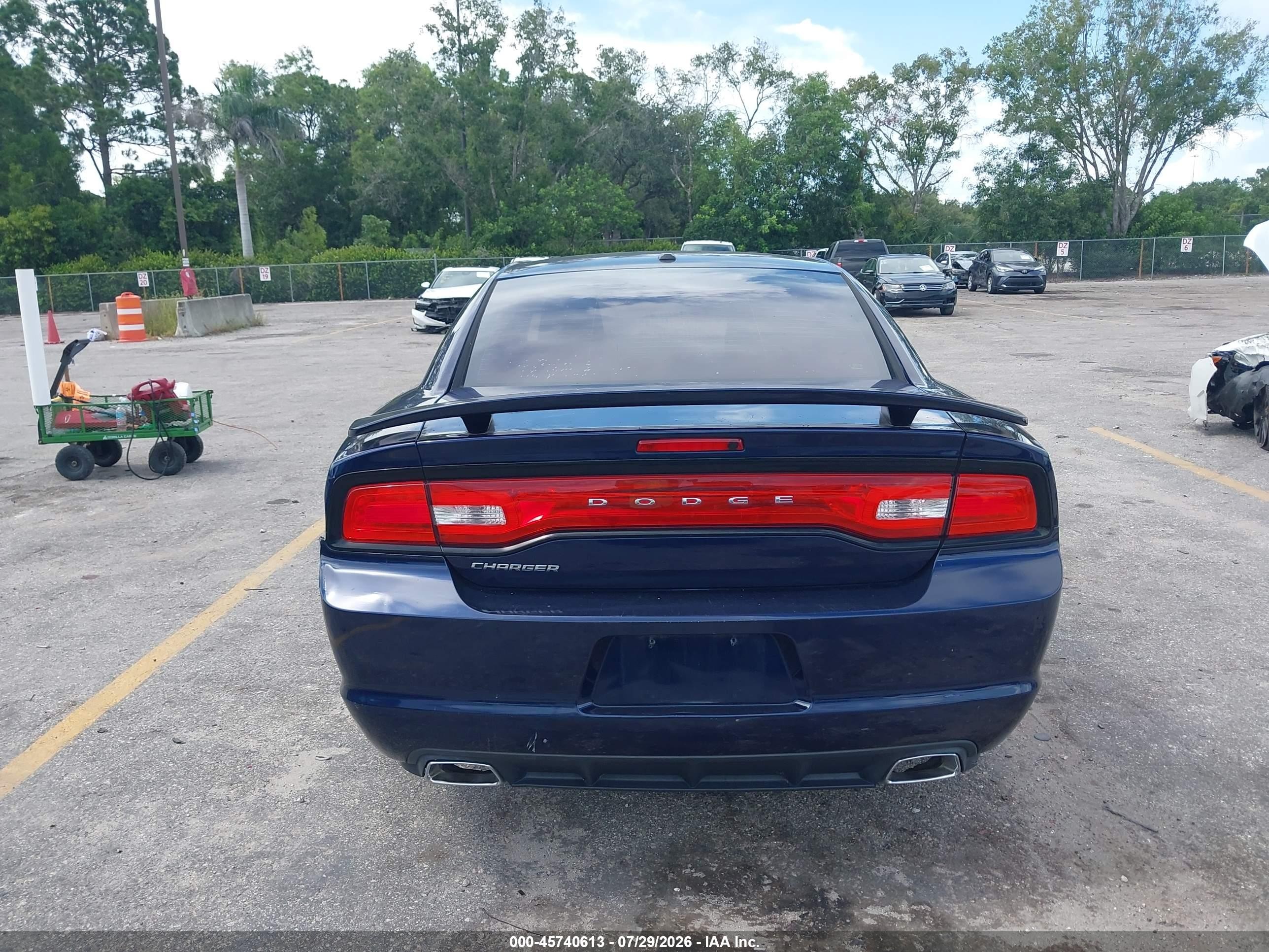 2014 Dodge Charger Se Blue vin: 2C3CDXBG9EH188125