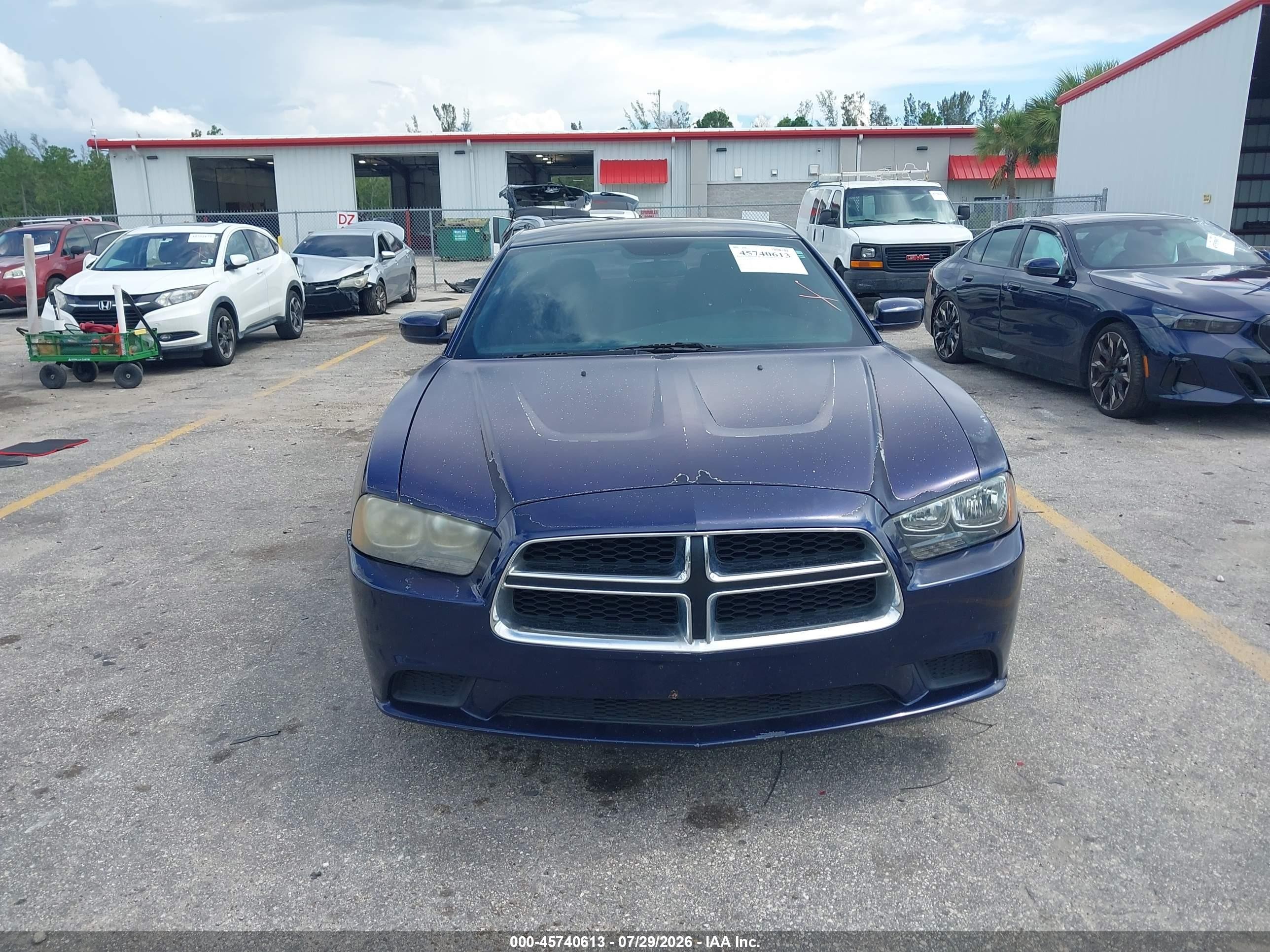 2014 Dodge Charger Se Blue vin: 2C3CDXBG9EH188125