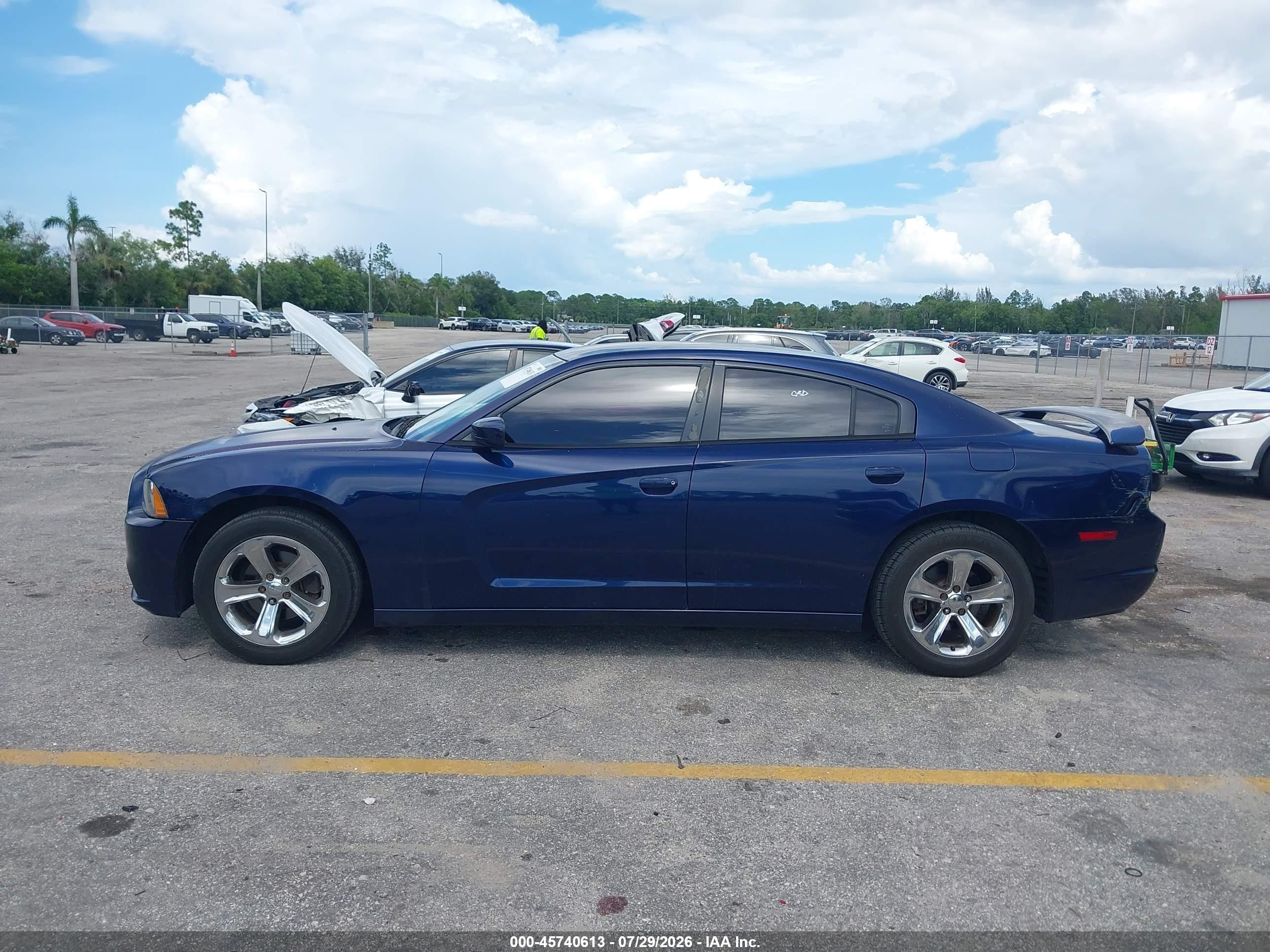 2014 Dodge Charger Se Blue vin: 2C3CDXBG9EH188125