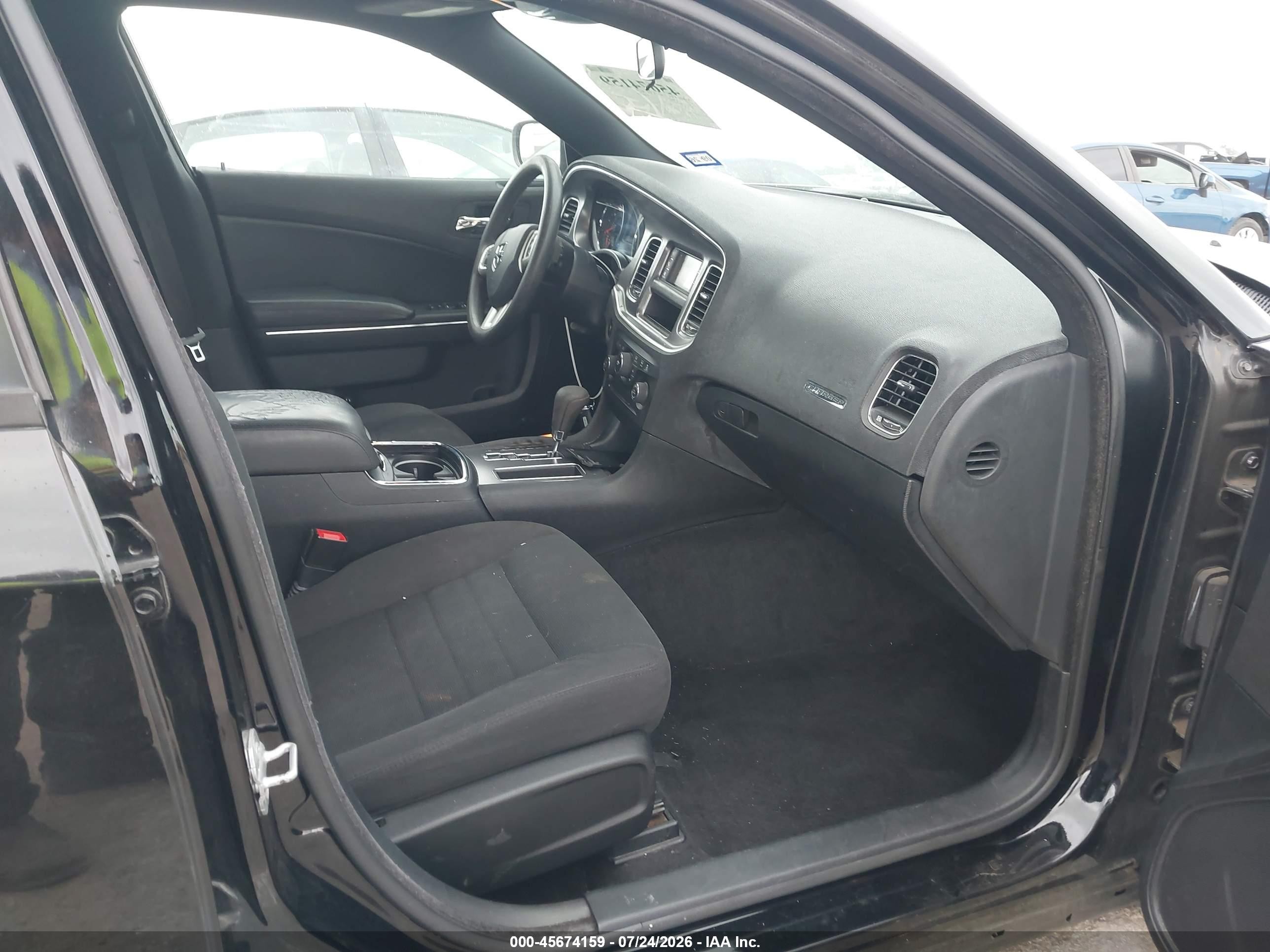 2014 Dodge Charger Se Black vin: 2C3CDXBG9EH215551