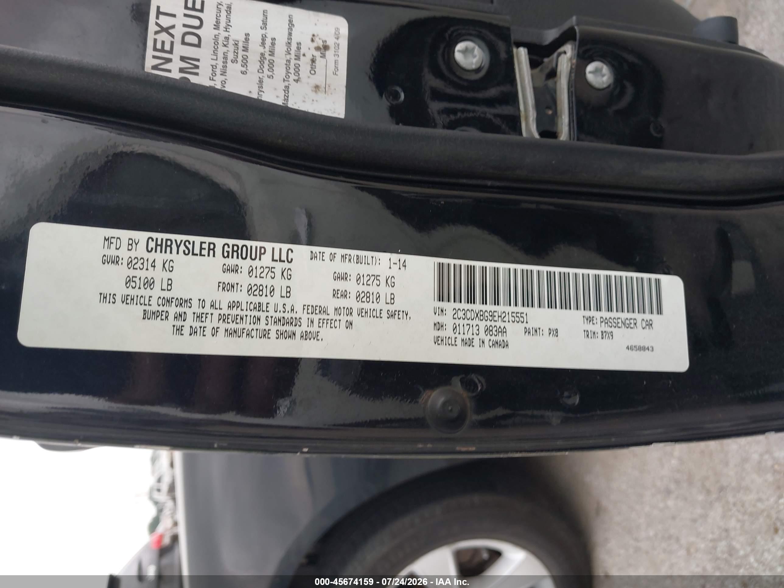 2014 Dodge Charger Se Black vin: 2C3CDXBG9EH215551