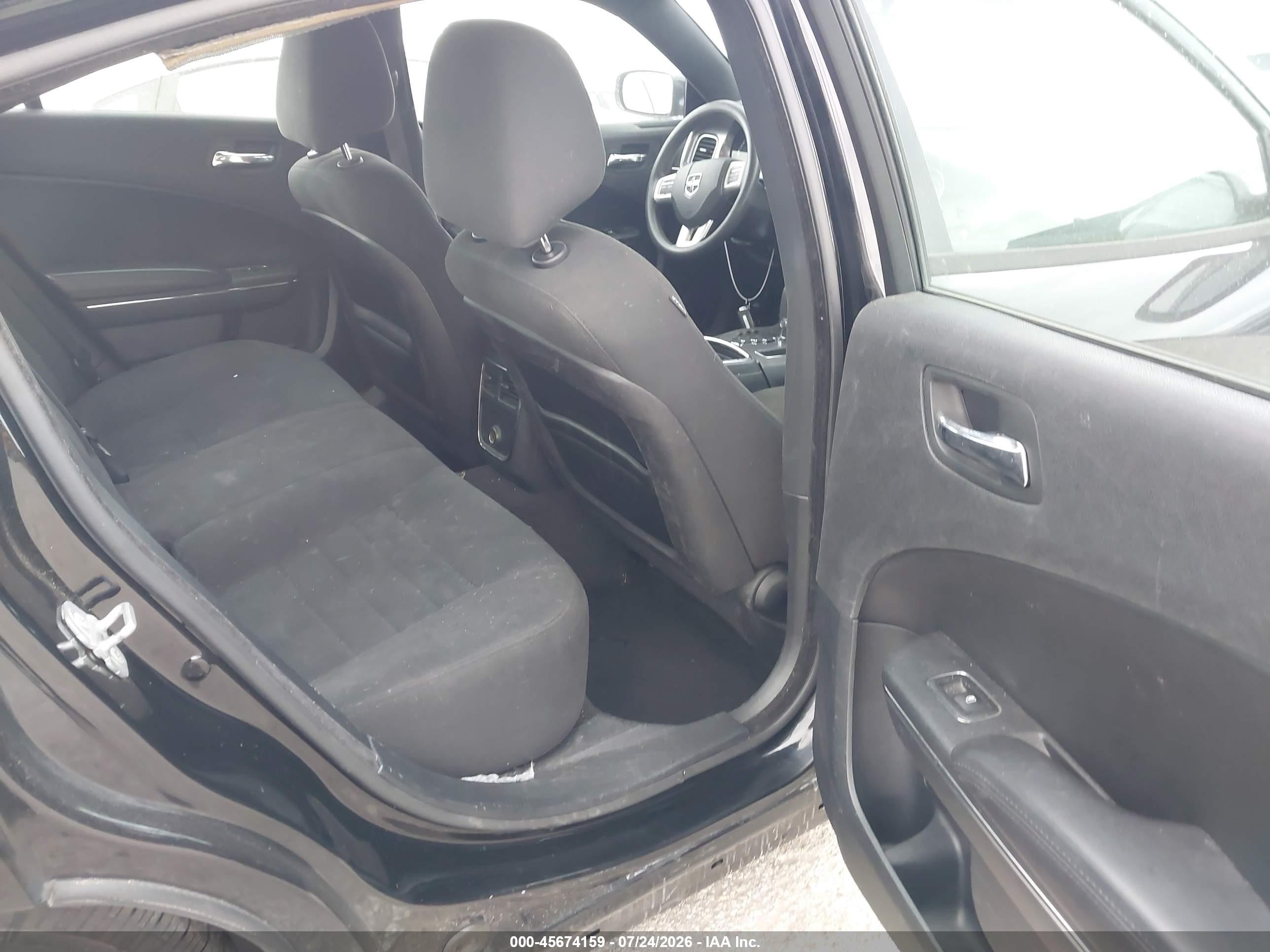 2014 Dodge Charger Se Black vin: 2C3CDXBG9EH215551