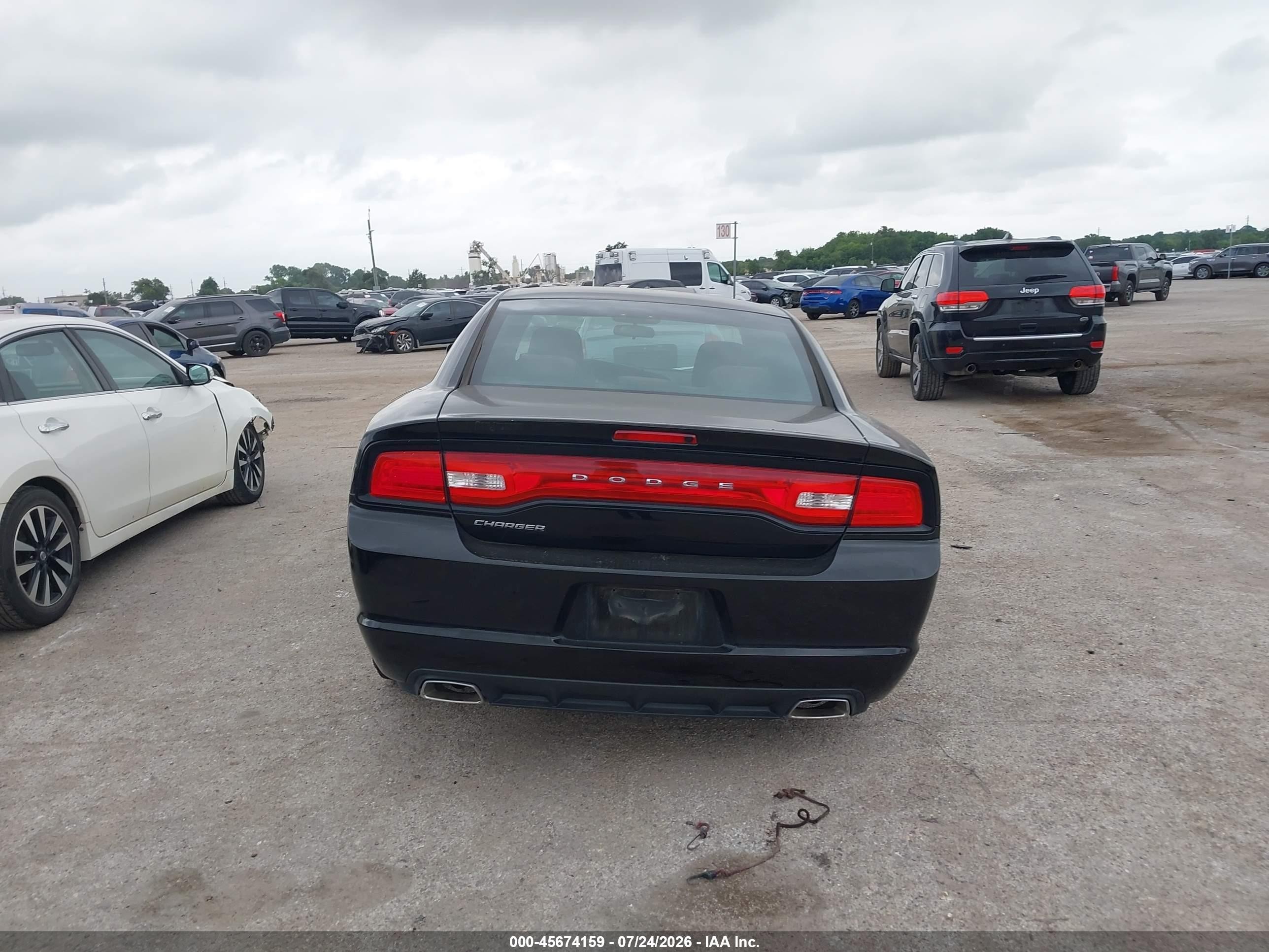 2014 Dodge Charger Se Black vin: 2C3CDXBG9EH215551