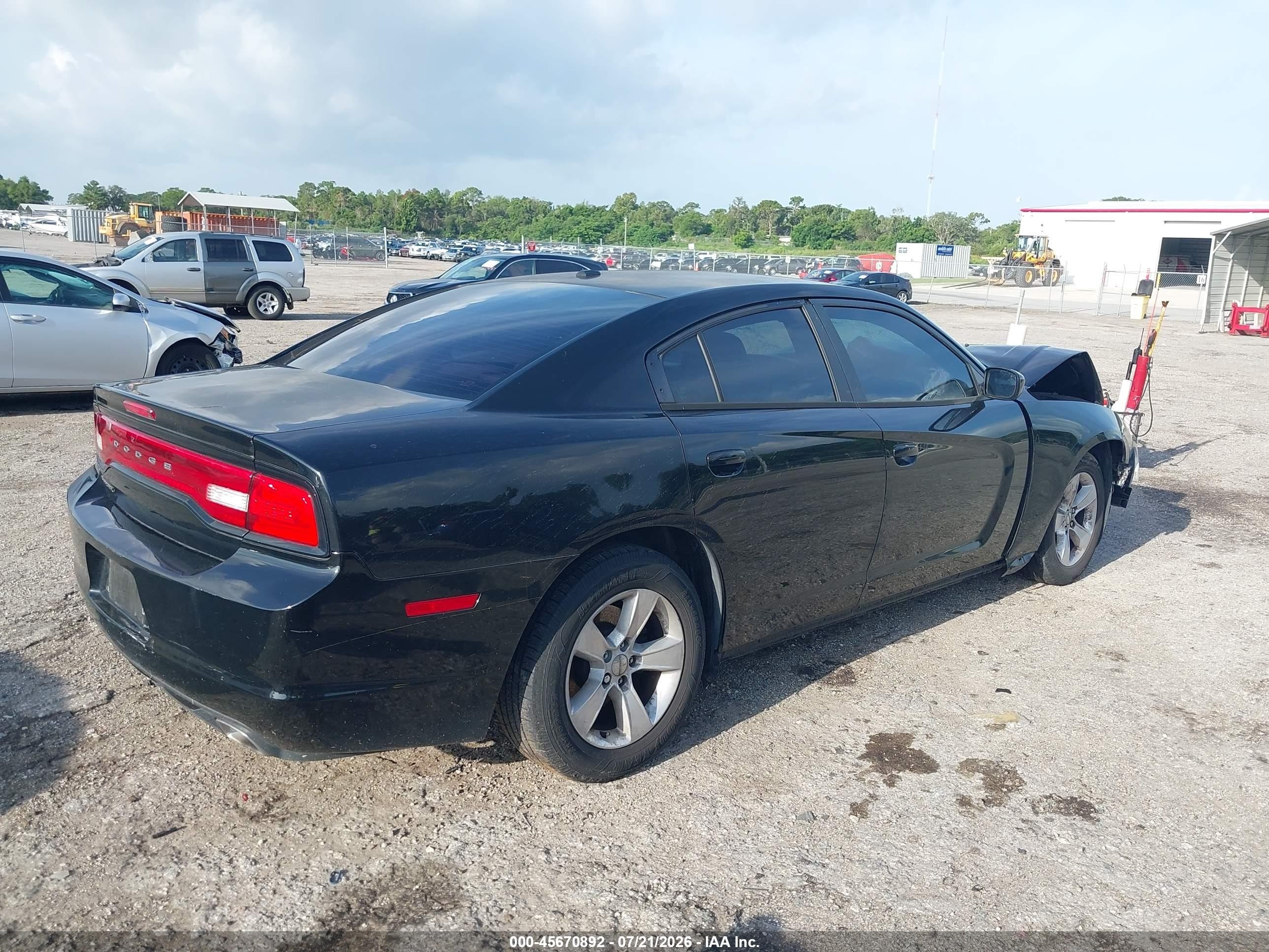 2014 Dodge Charger Se Black vin: 2C3CDXBG9EH254480