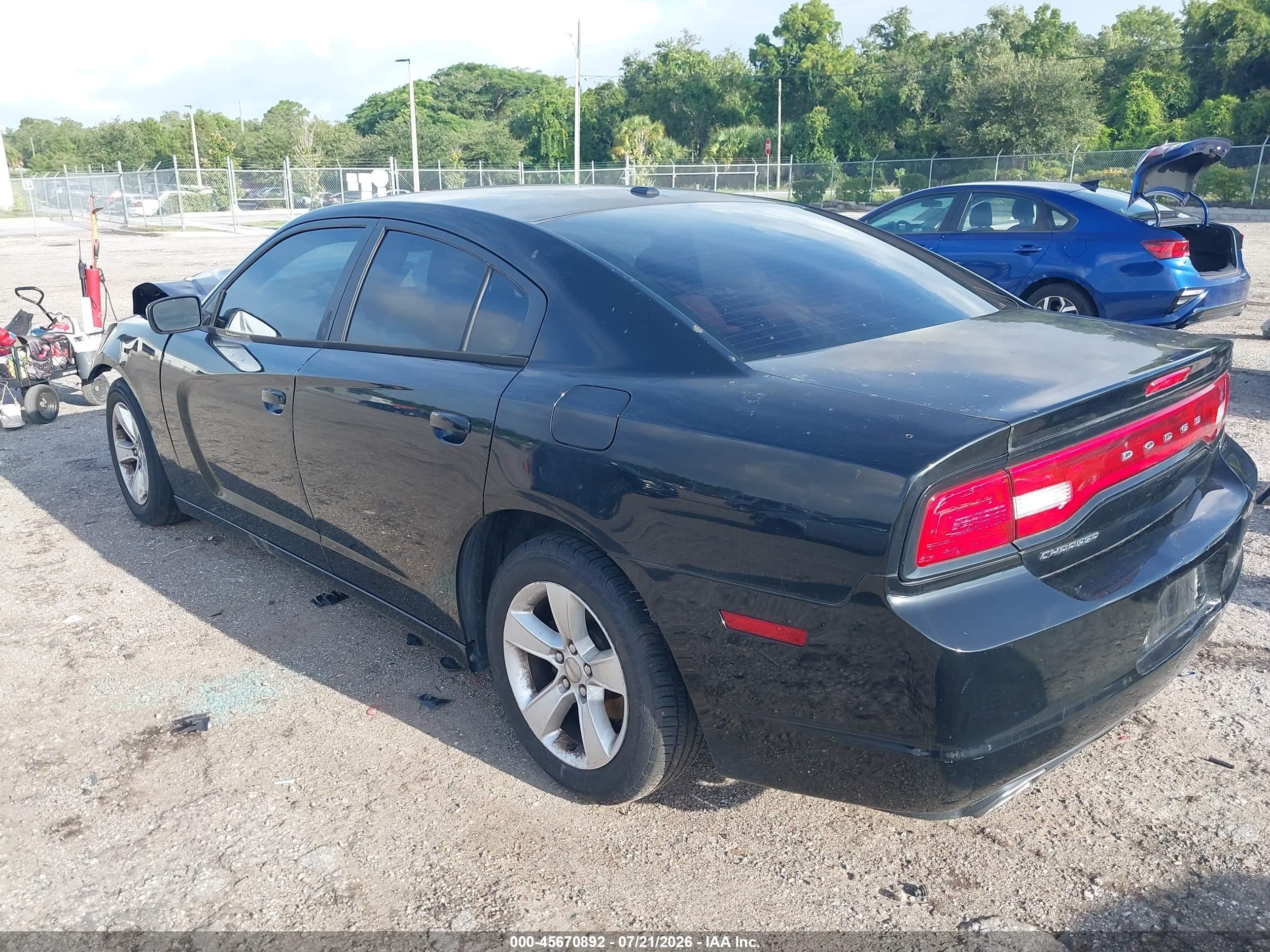 2014 Dodge Charger Se Black vin: 2C3CDXBG9EH254480
