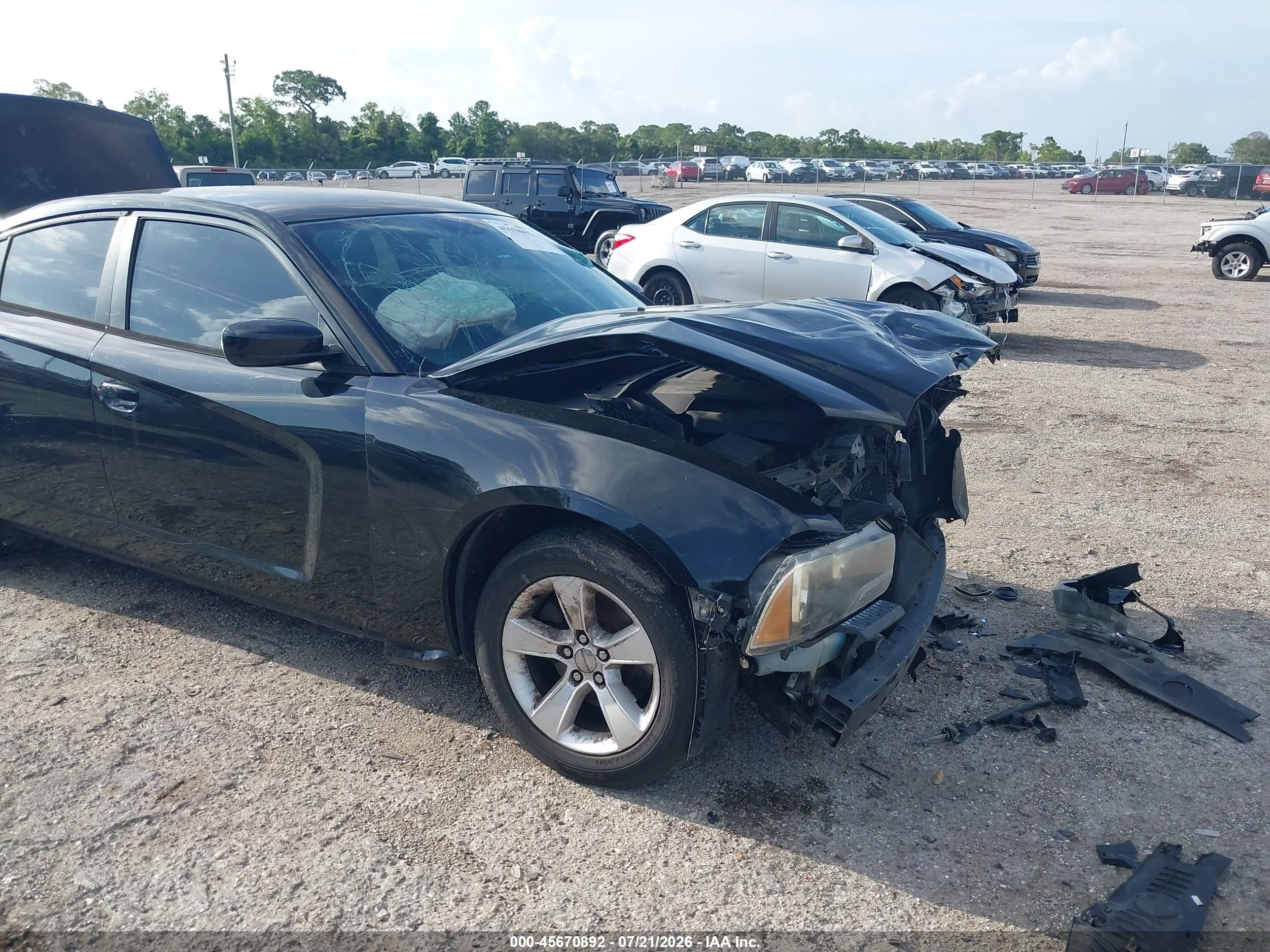 2014 Dodge Charger Se Black vin: 2C3CDXBG9EH254480