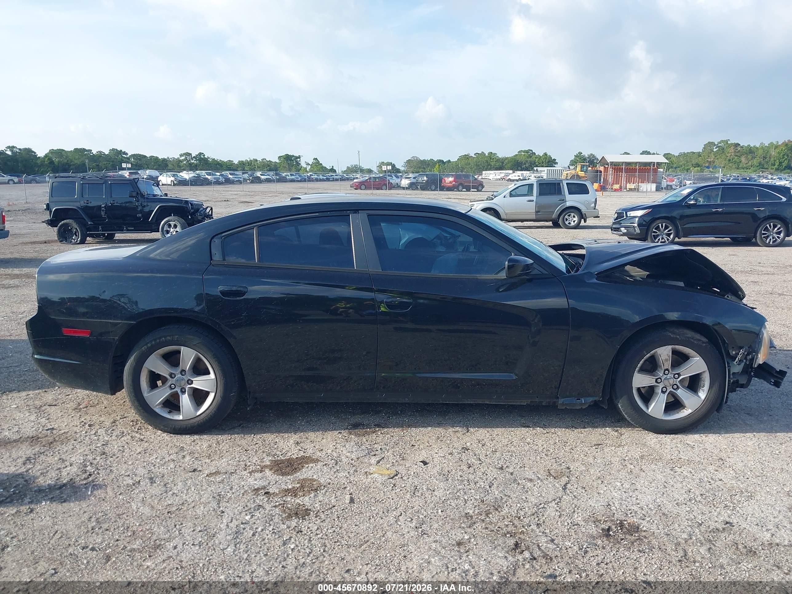2014 Dodge Charger Se Black vin: 2C3CDXBG9EH254480