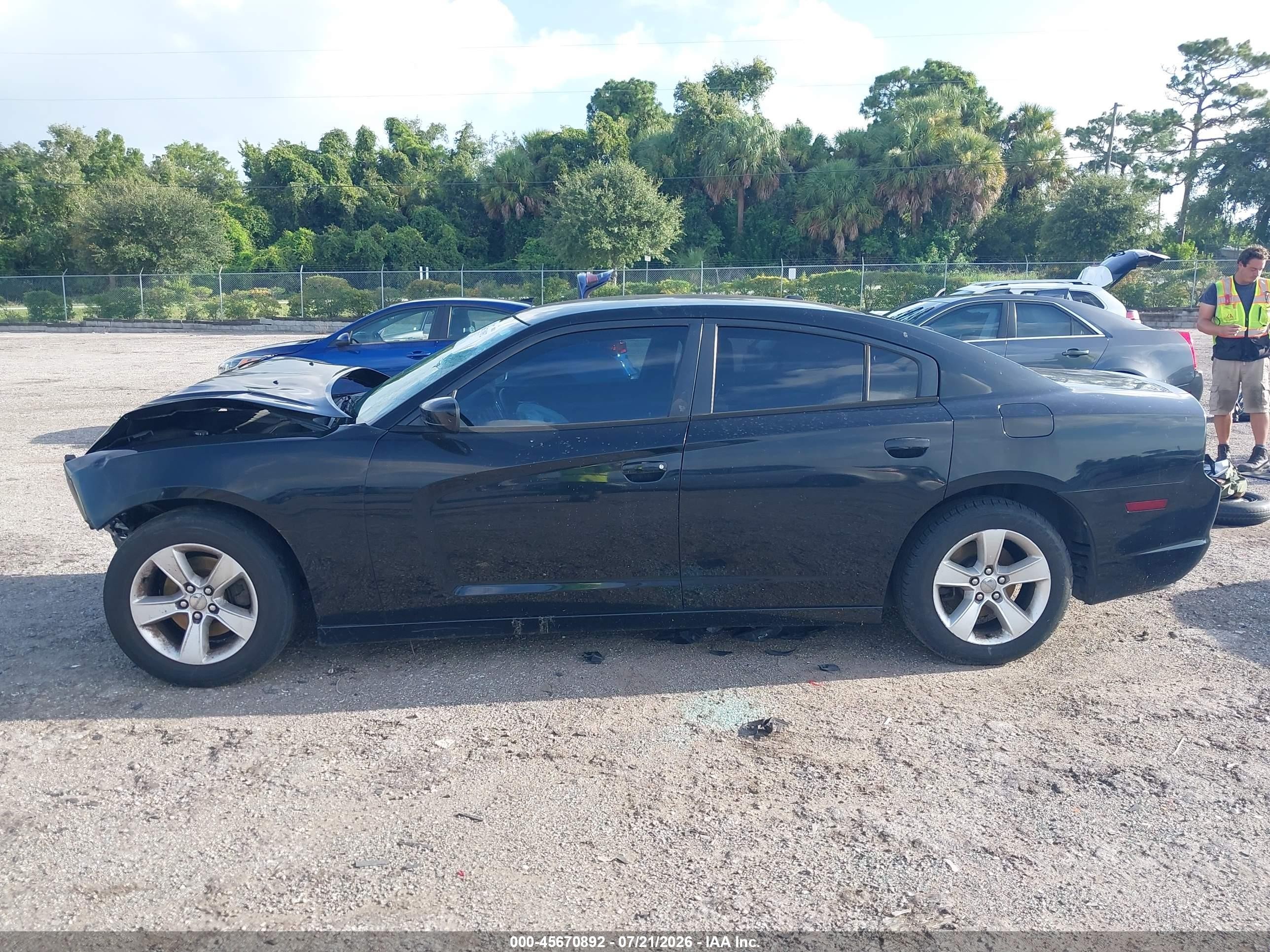 2014 Dodge Charger Se Black vin: 2C3CDXBG9EH254480