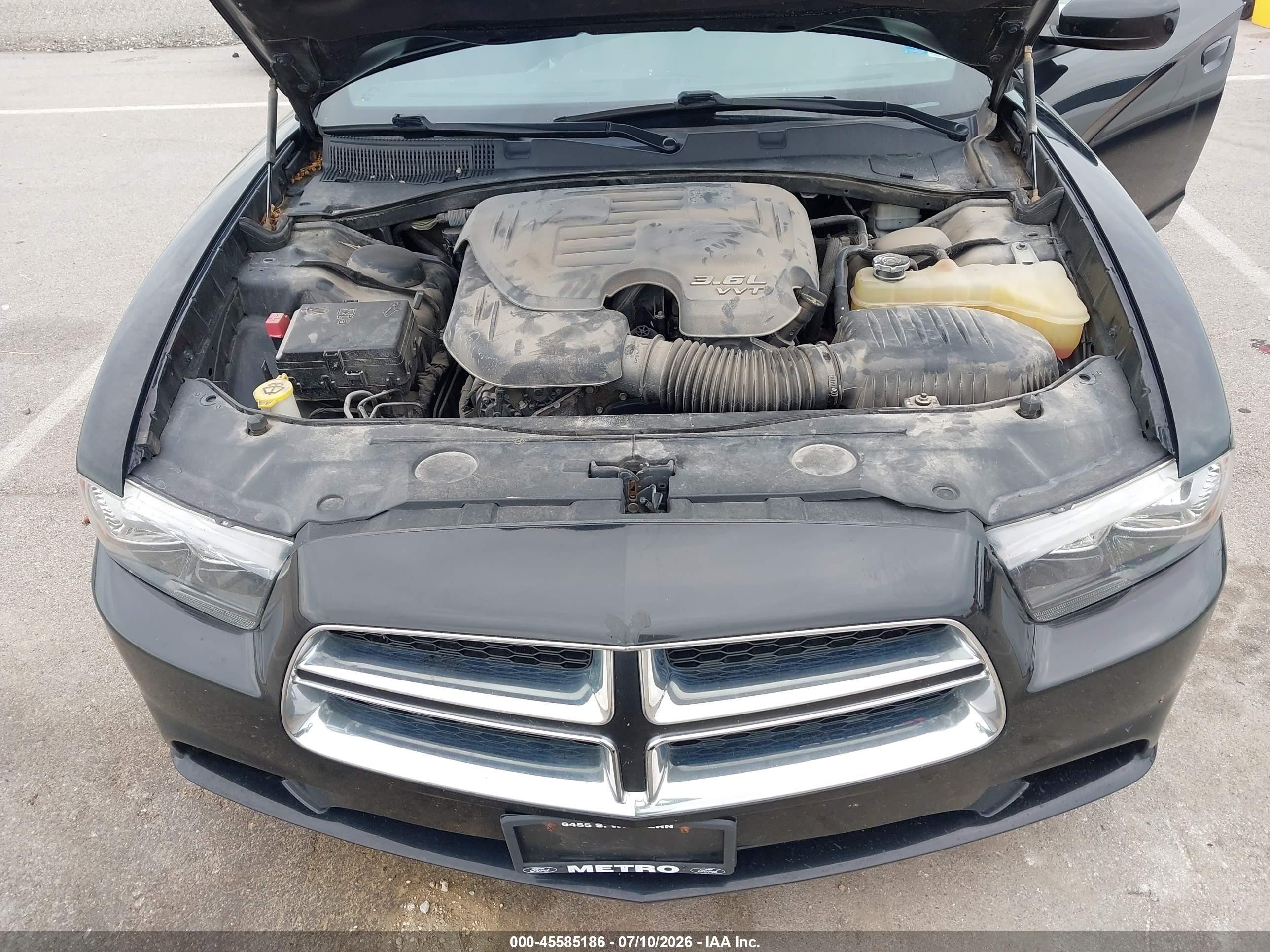 2014 Dodge Charger Se Black vin: 2C3CDXBG9EH366499