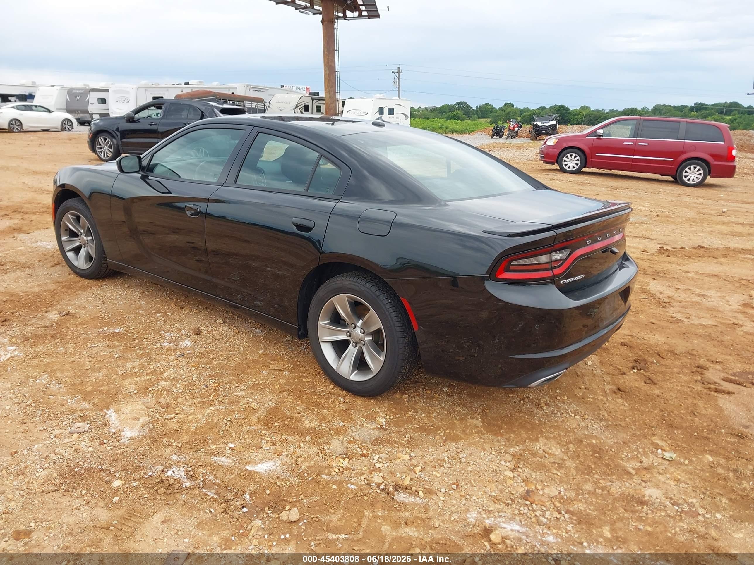 2015 Dodge Charger Se Black vin: 2C3CDXBG9FH880077