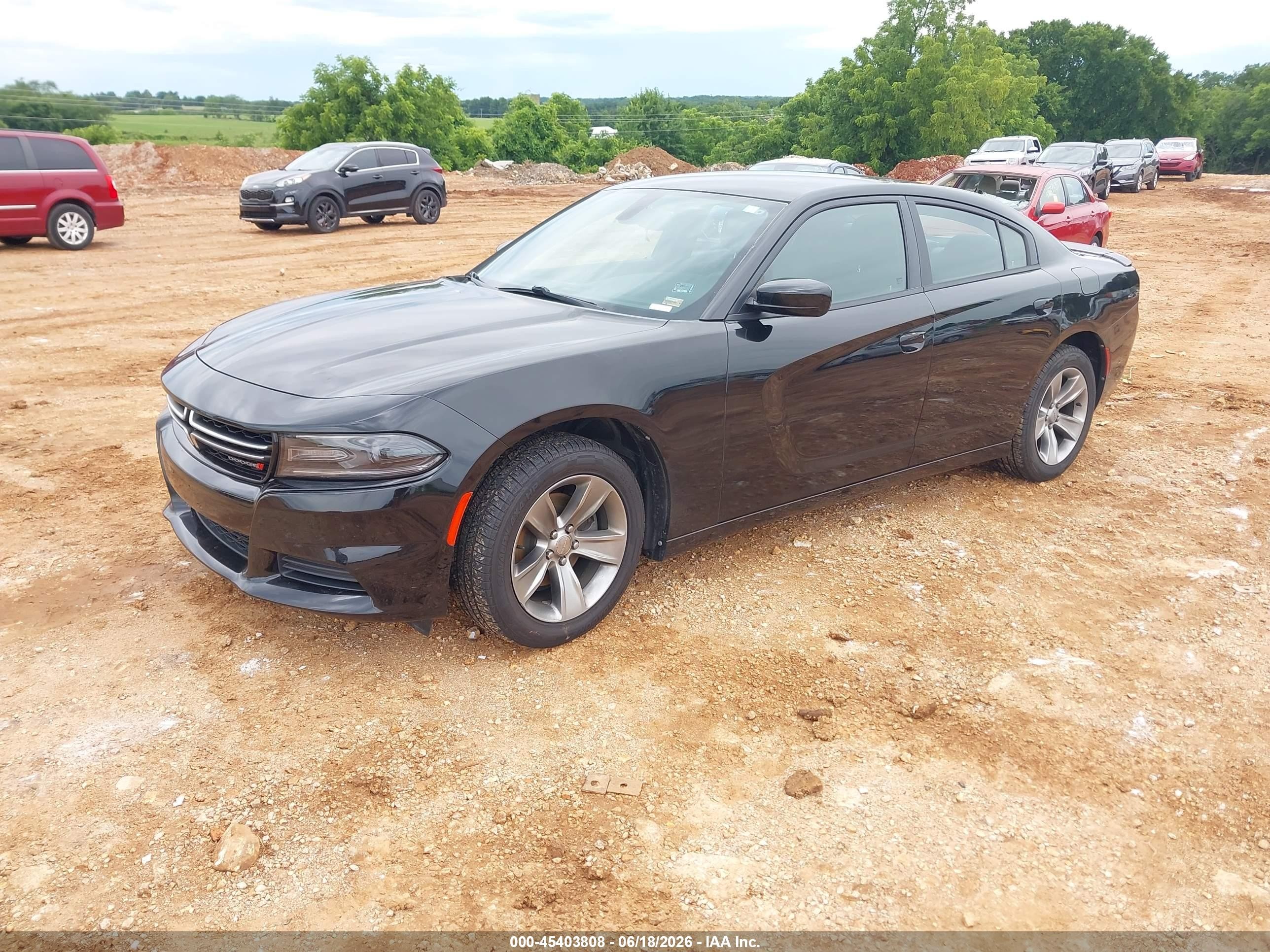 2015 Dodge Charger Se Black vin: 2C3CDXBG9FH880077
