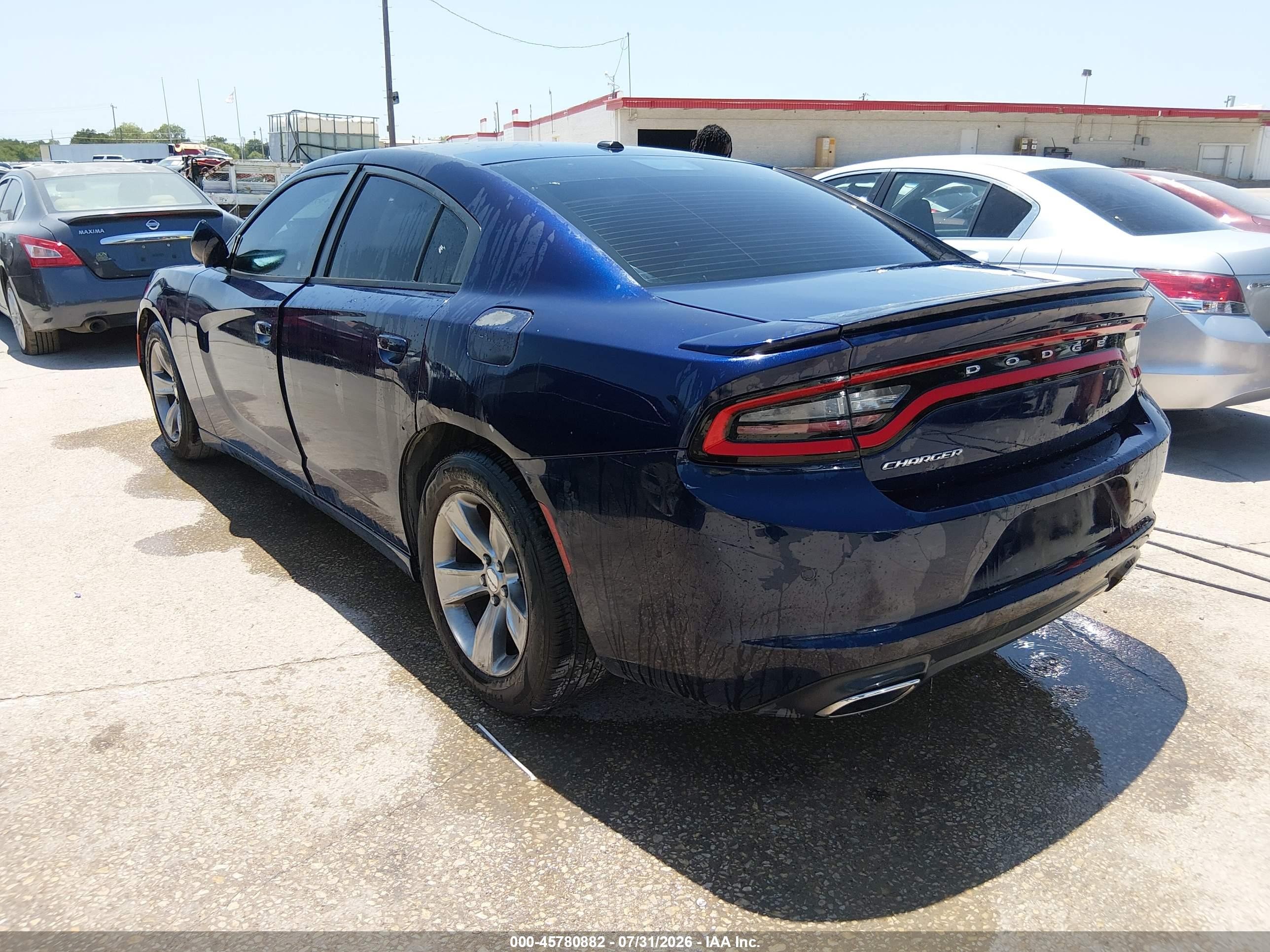 2015 Dodge Charger Se Синий vin: 2C3CDXBG9FH902644
