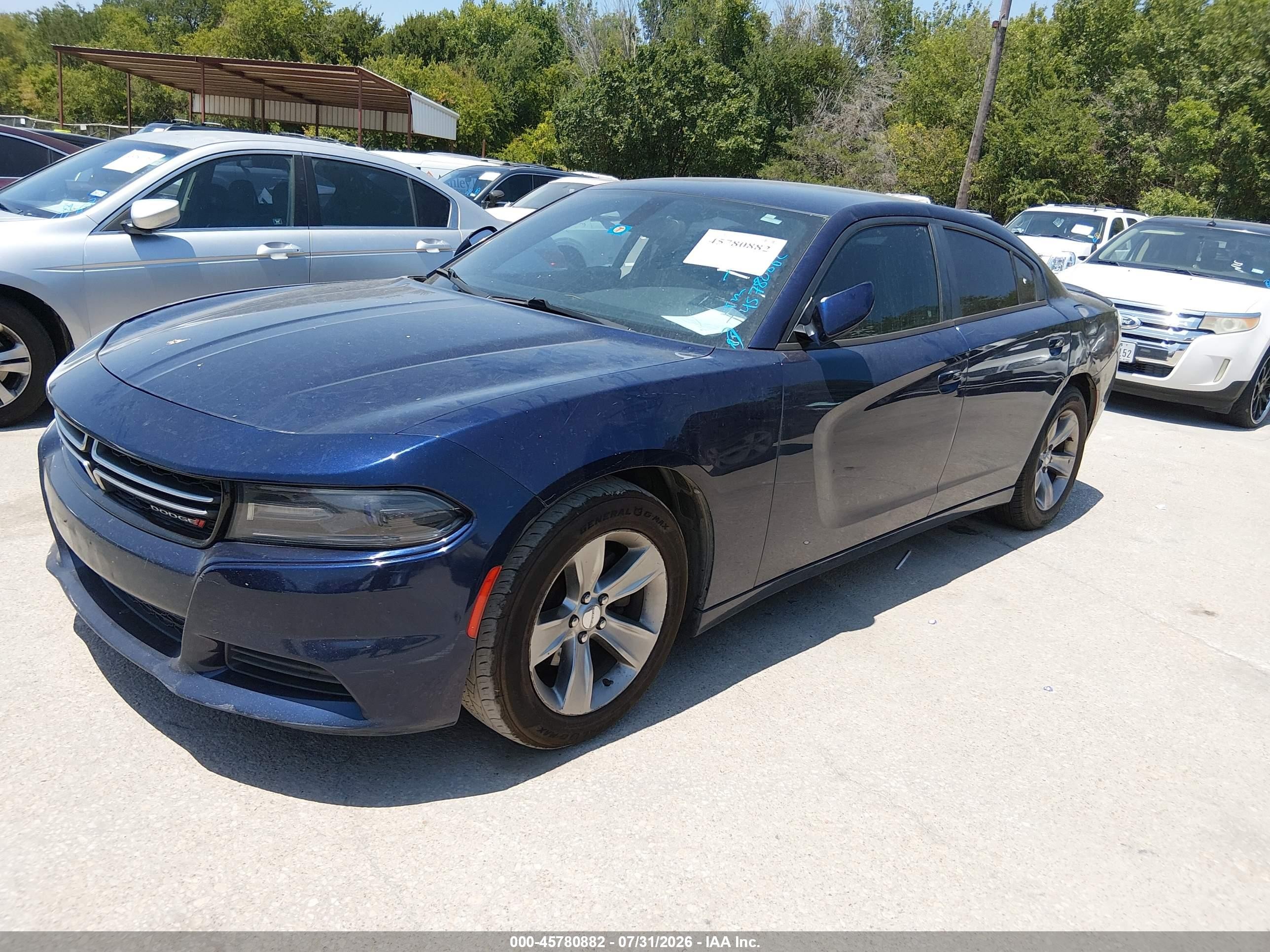 2015 Dodge Charger Se Синий vin: 2C3CDXBG9FH902644