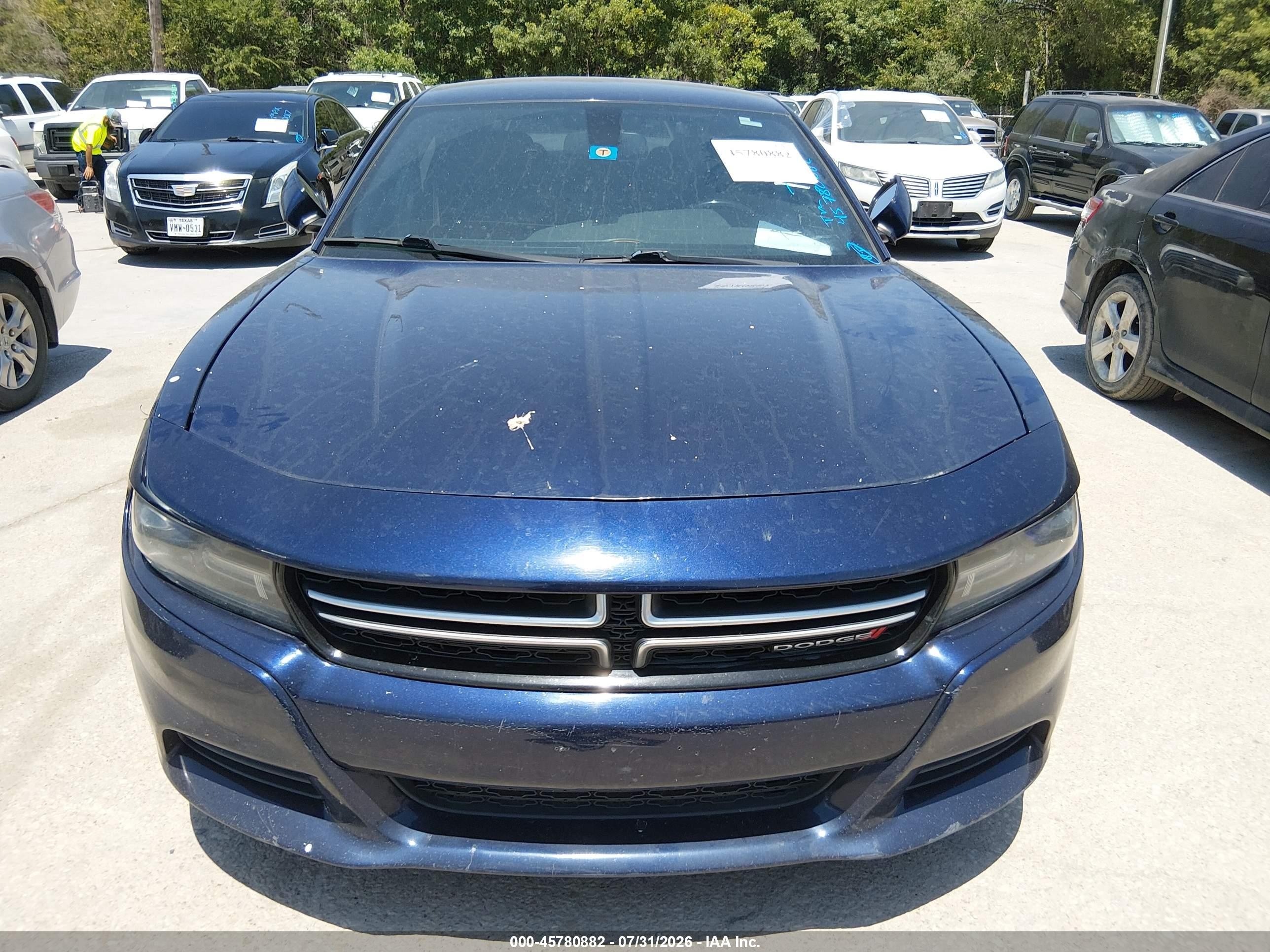 2015 Dodge Charger Se Синий vin: 2C3CDXBG9FH902644