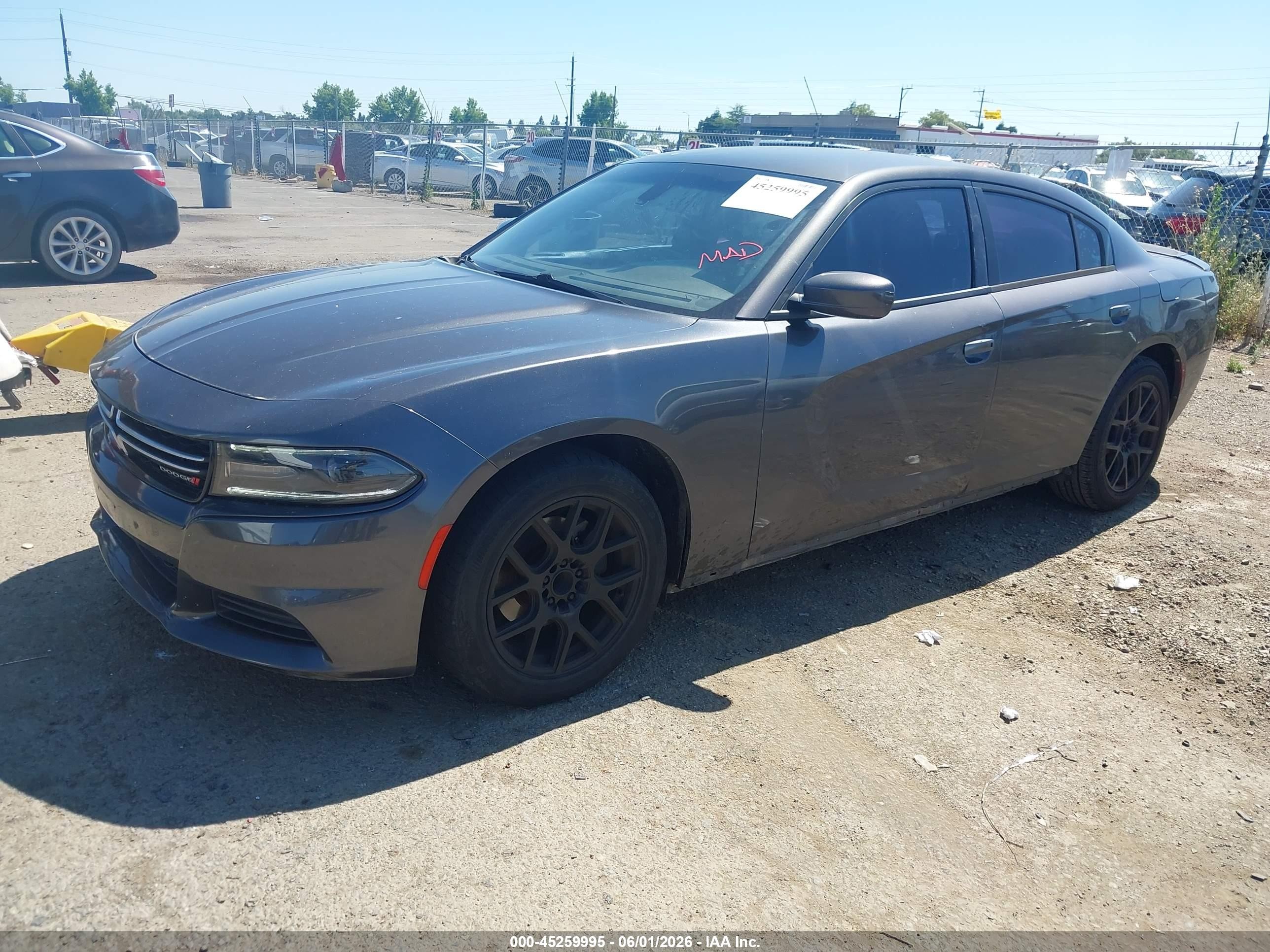 2015 Dodge Charger Se Gray vin: 2C3CDXBG9FH908010