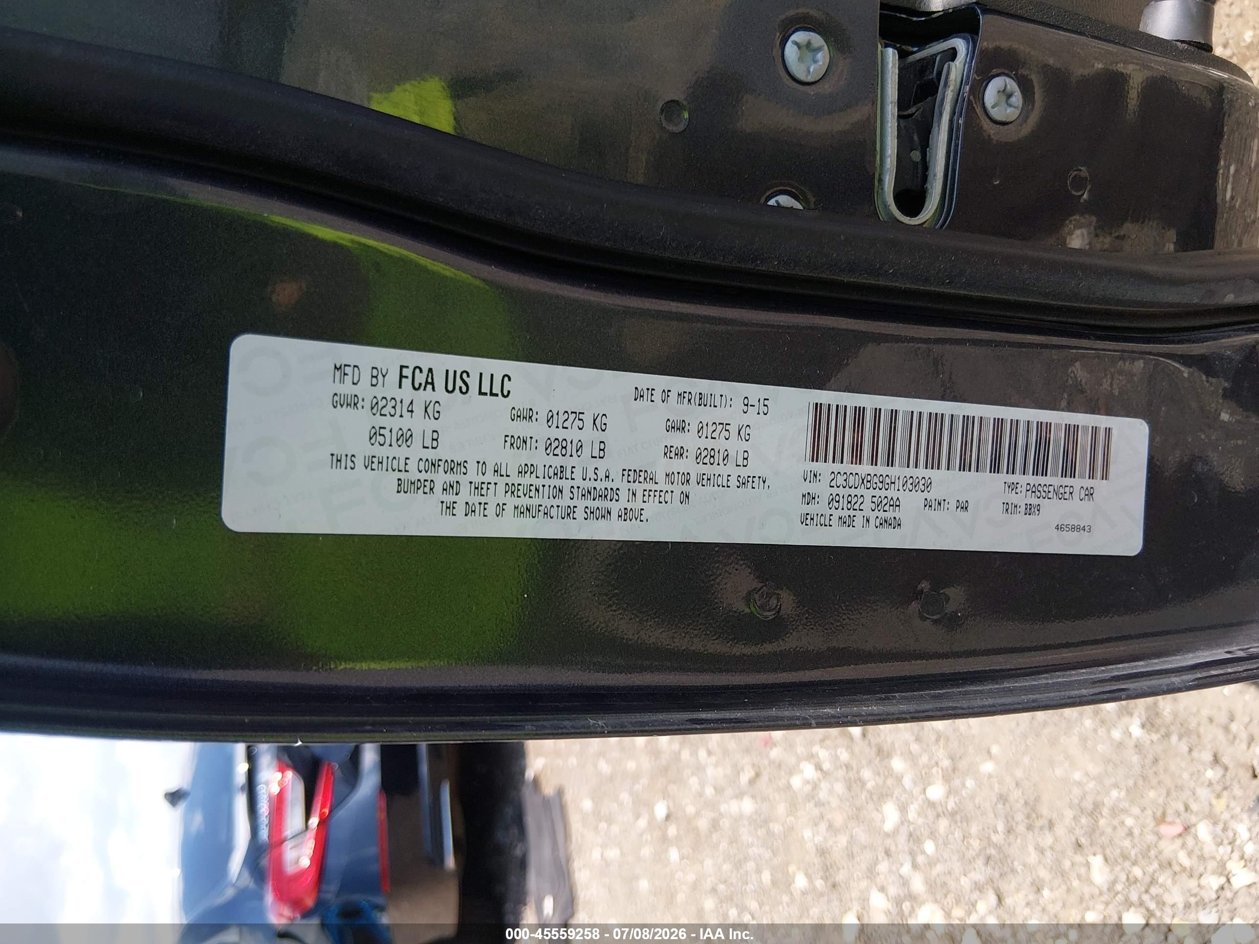 2016 Dodge Charger Se Черный vin: 2C3CDXBG9GH103030
