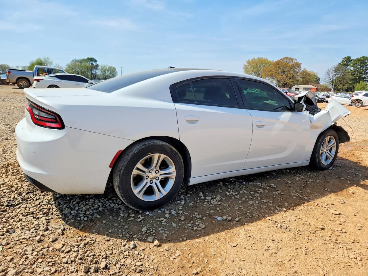 2019 Dodge Charger Sxt White vin: 2C3CDXBG9KH720260