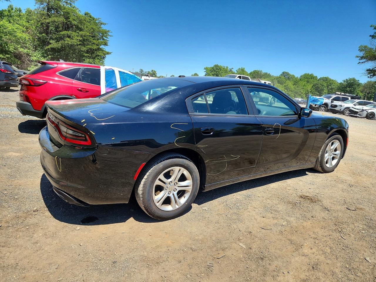 2022 Dodge Charger Sxt Black vin: 2C3CDXBG9NH224153