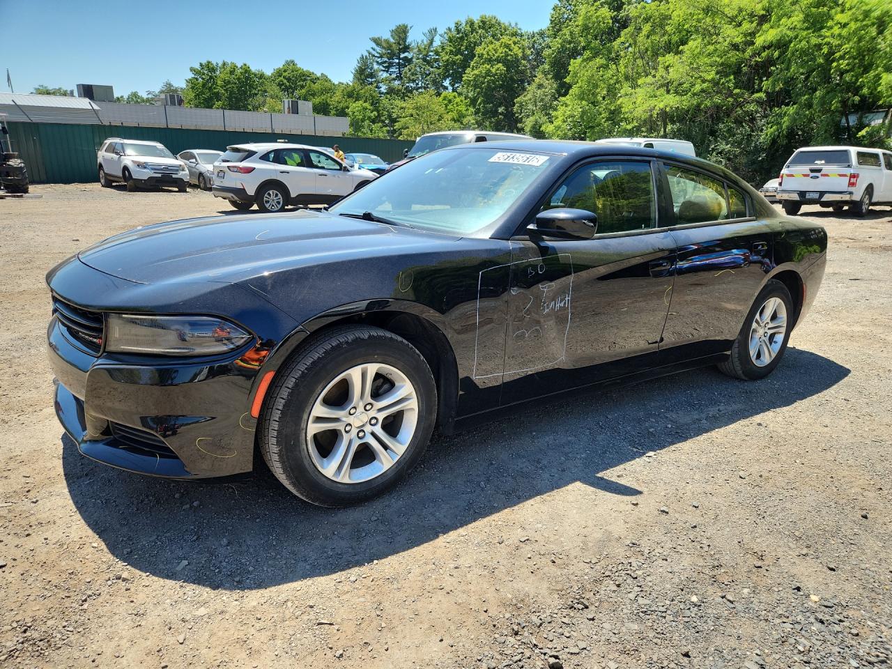 2022 Dodge Charger Sxt Black vin: 2C3CDXBG9NH224153 Damage: Left Front Fender, Multiple Scratches Heavy, 4