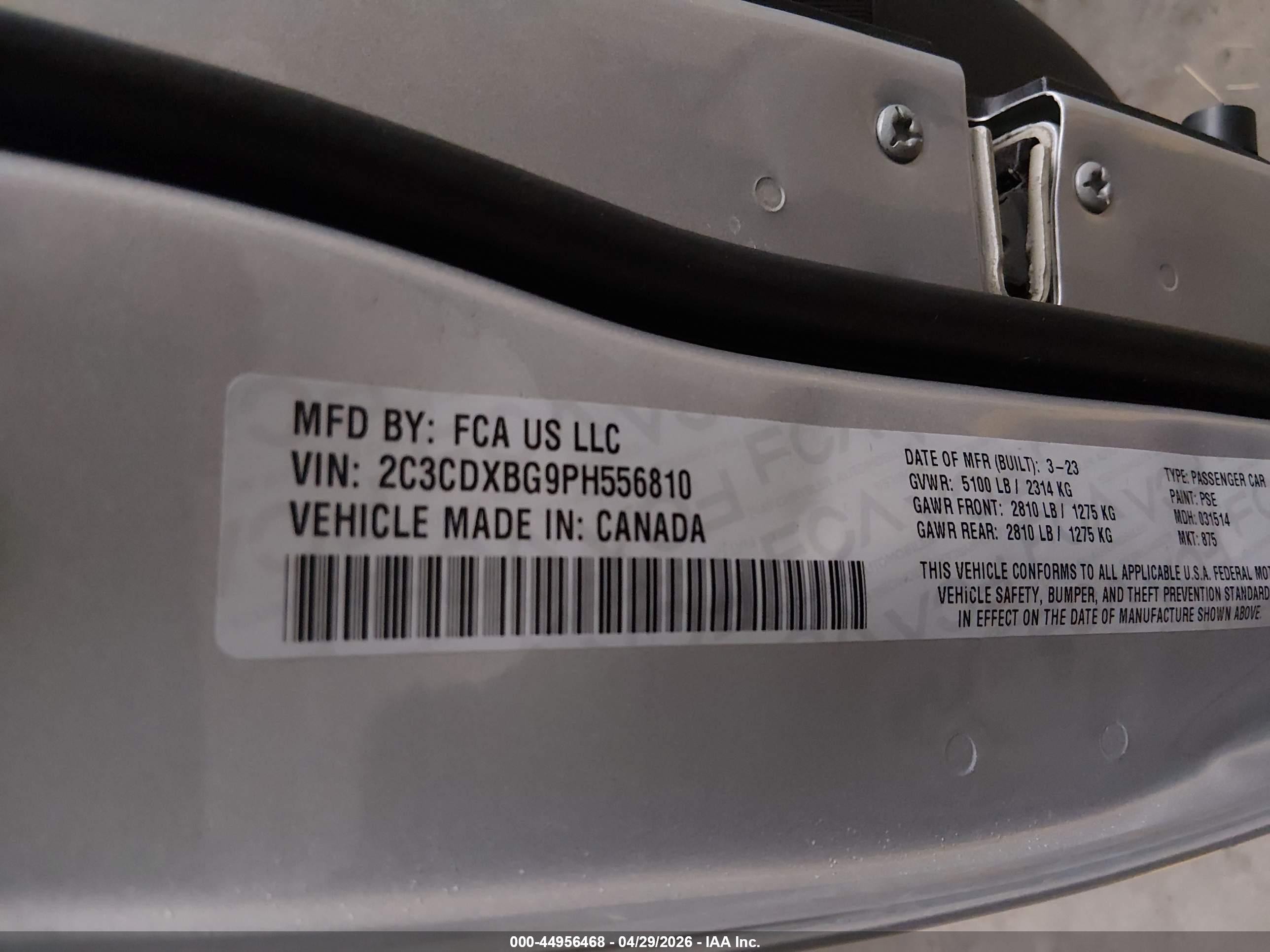 2023 Dodge Charger Sxt Silver vin: 2C3CDXBG9PH556810