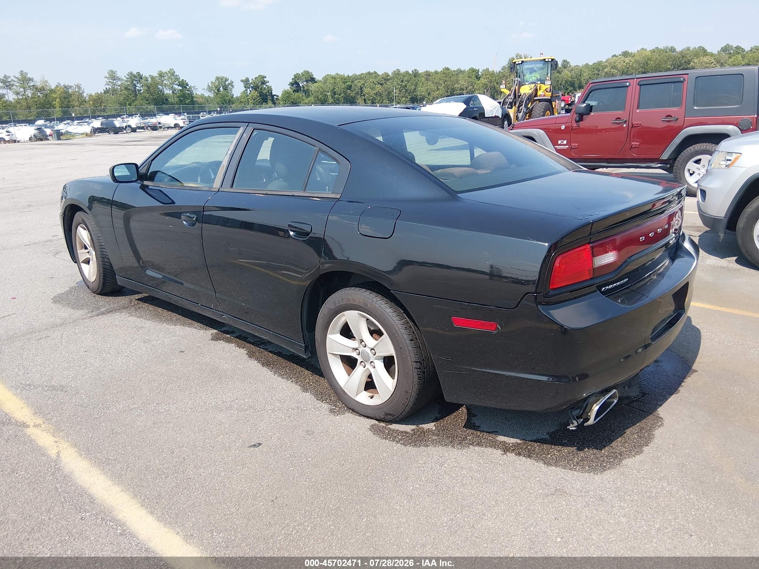 2012 Dodge Charger Se Black vin: 2C3CDXBGXCH187353