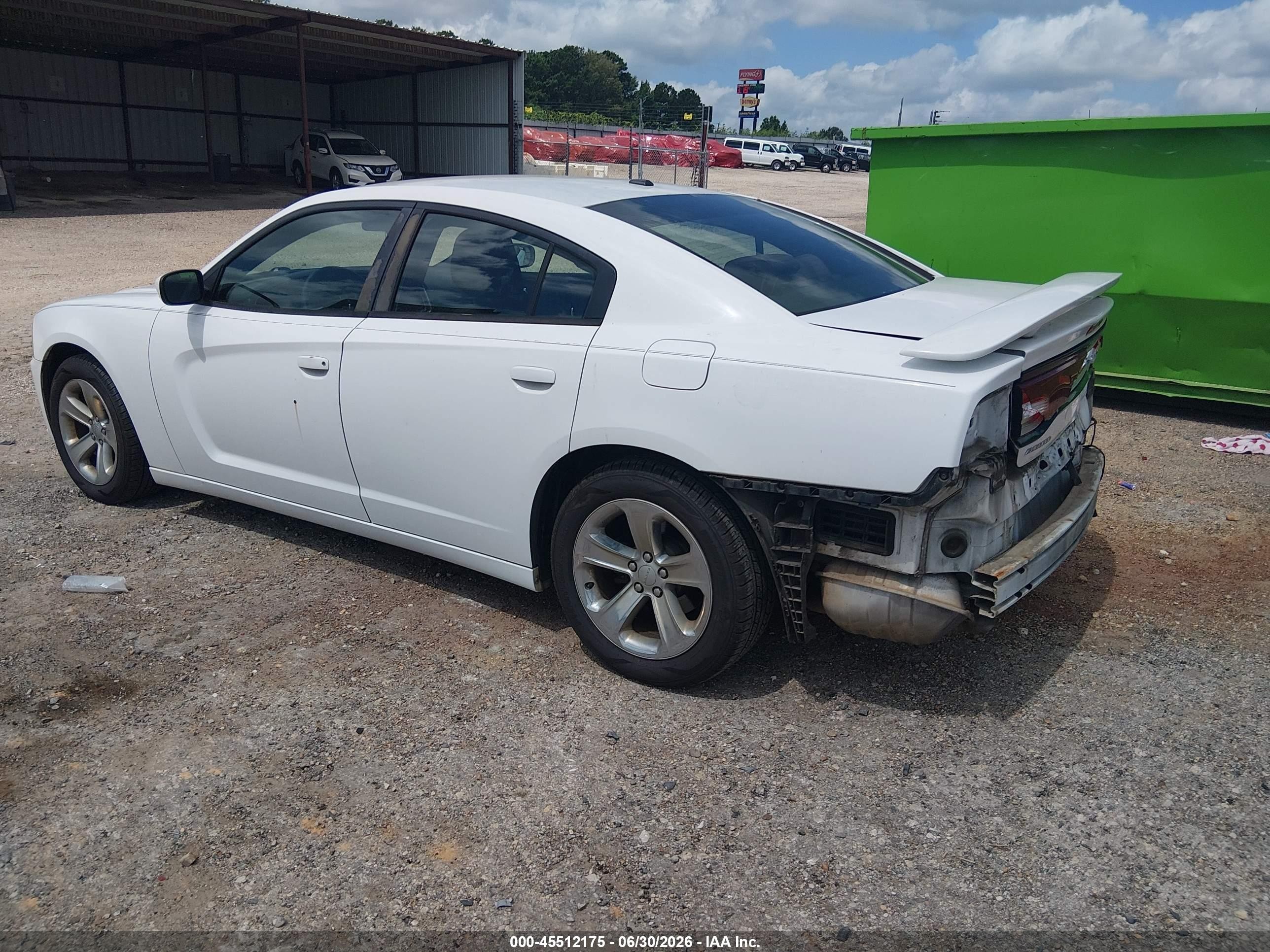 2012 Dodge Charger Se White vin: 2C3CDXBGXCH213594