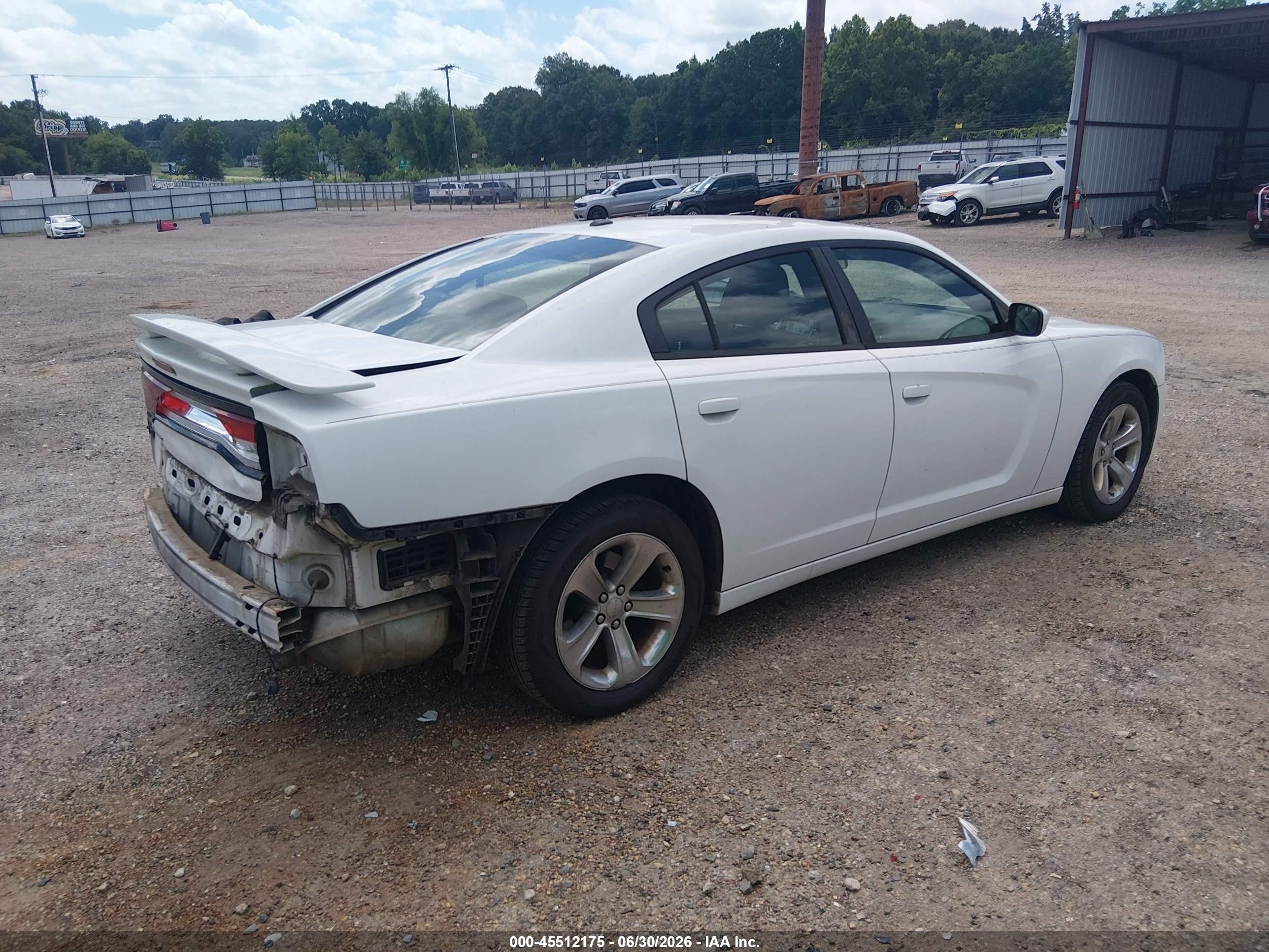 2012 Dodge Charger Se White vin: 2C3CDXBGXCH213594