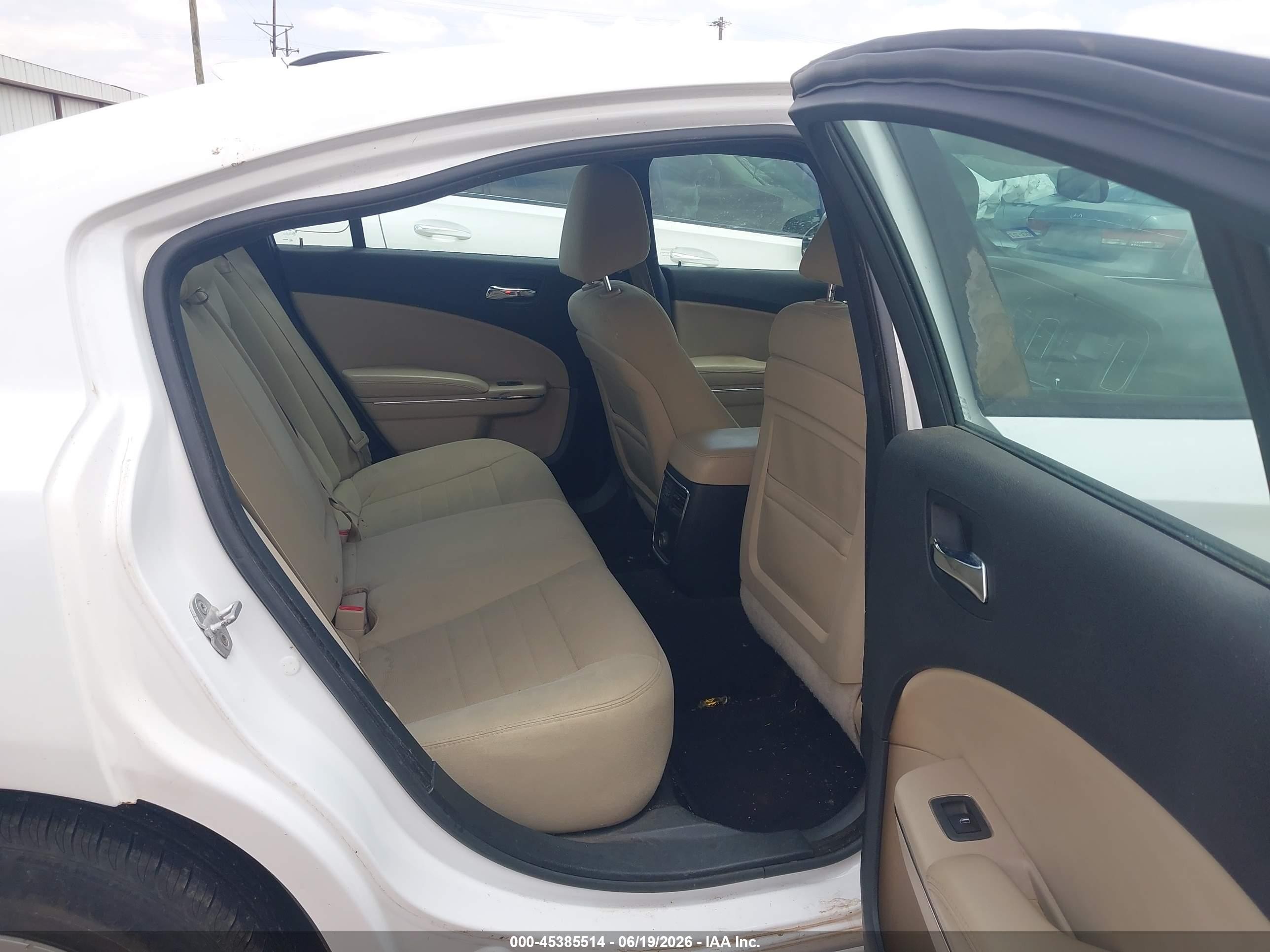 2012 Dodge Charger Se White vin: 2C3CDXBGXCH295407